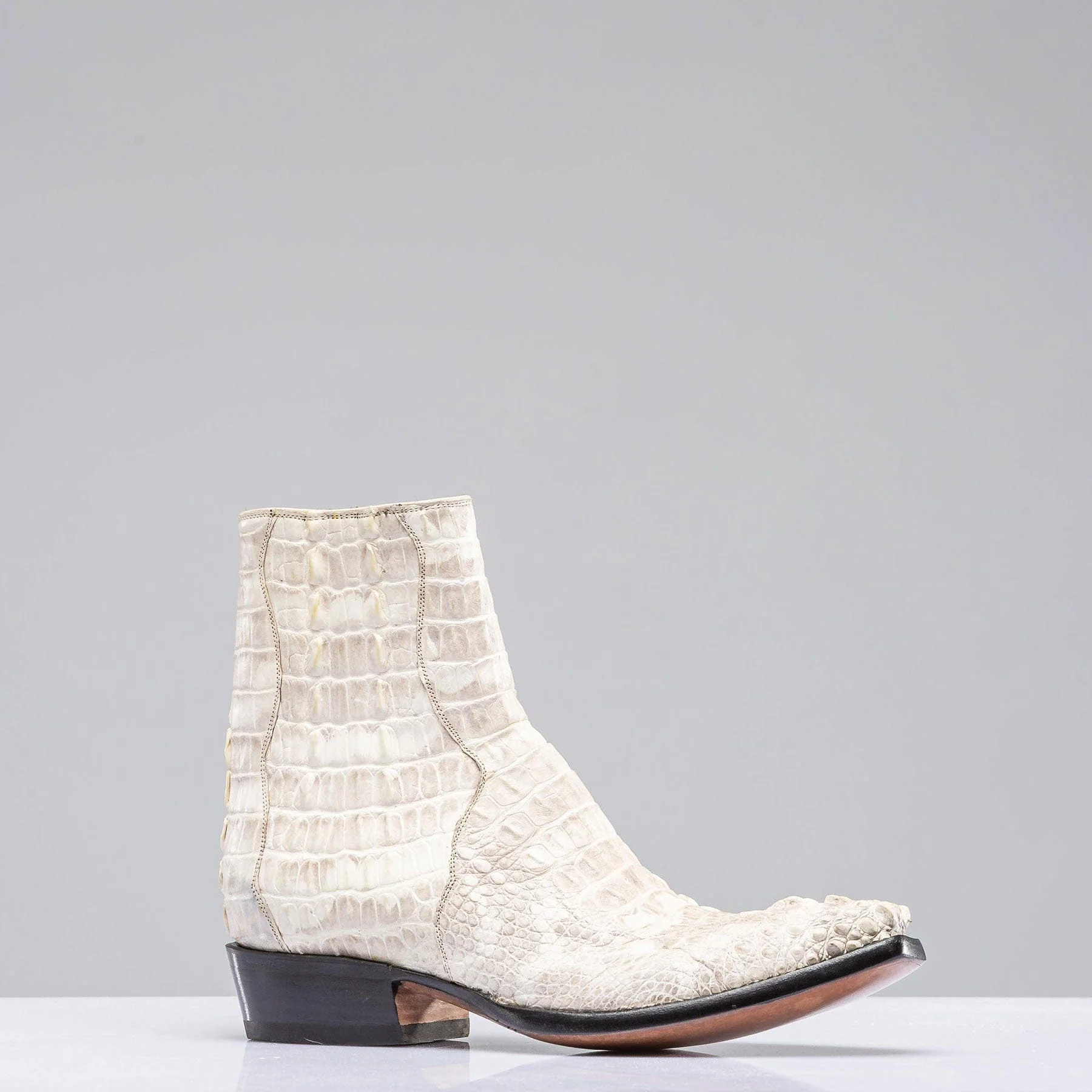 3 Piece Hornback Alligator In Ghost