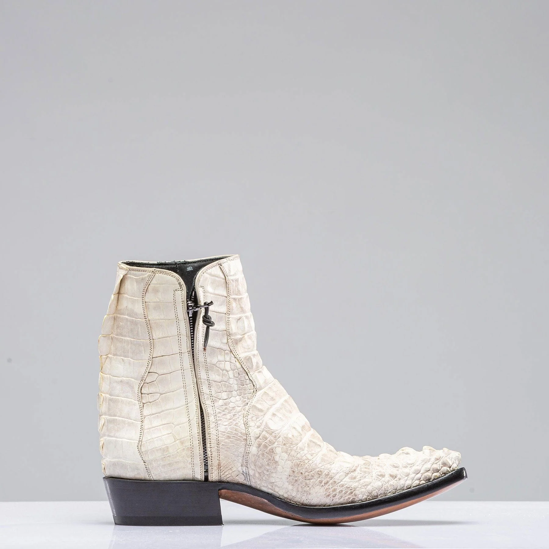 3 Piece Hornback Alligator In Ghost - Image 4