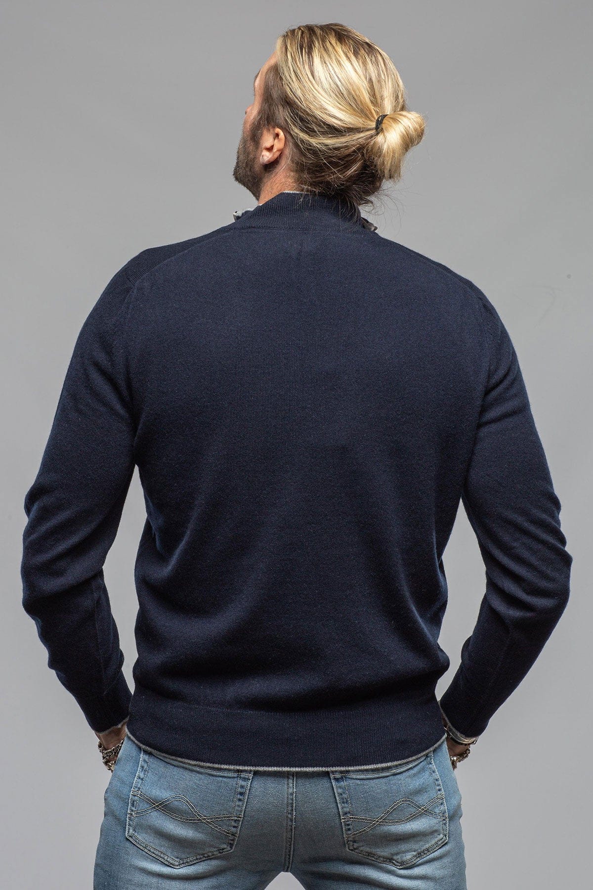 Alvera Quarter Zip In Navy - Image 4