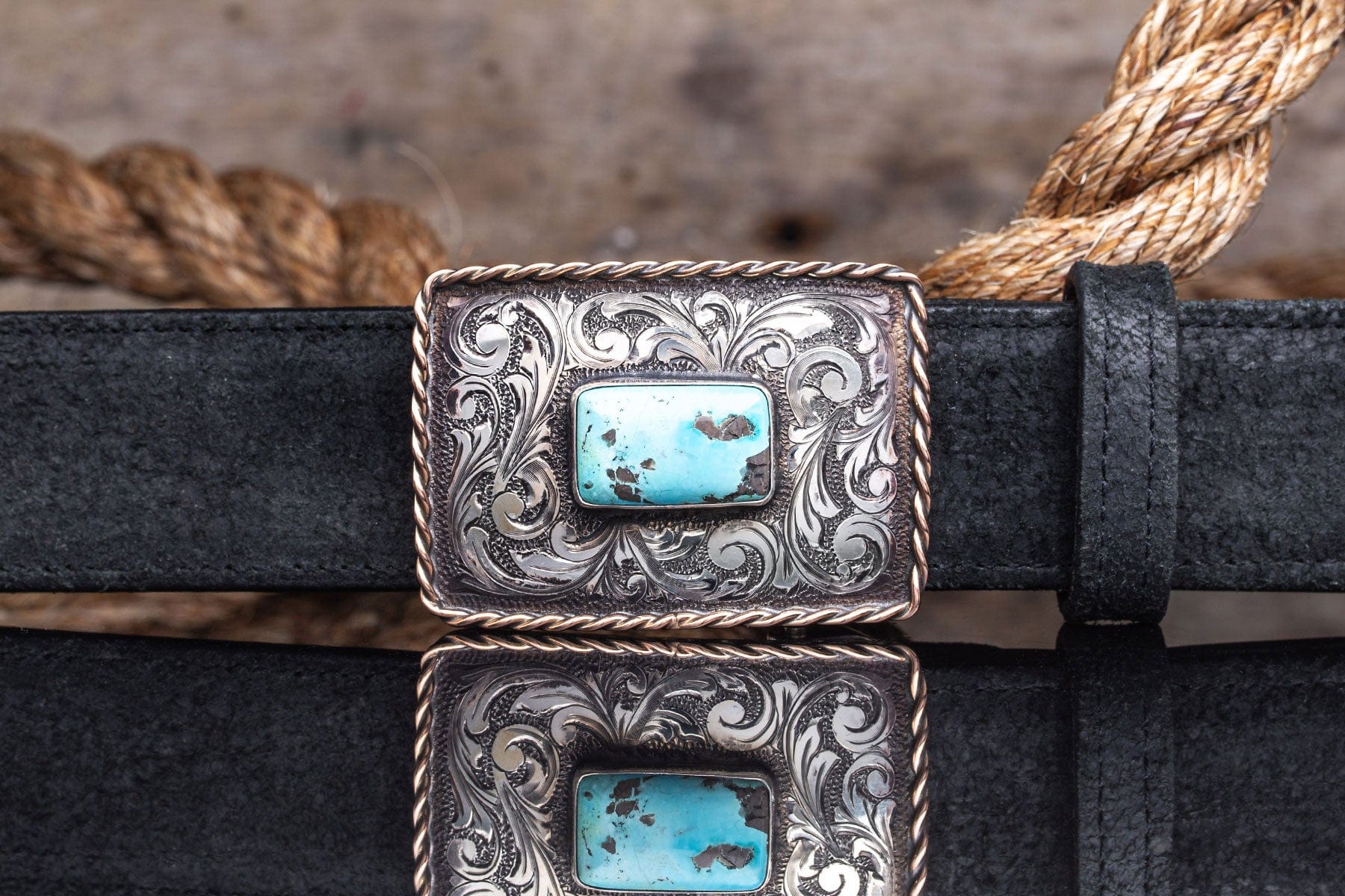 American Turquoise Trophy Buckle