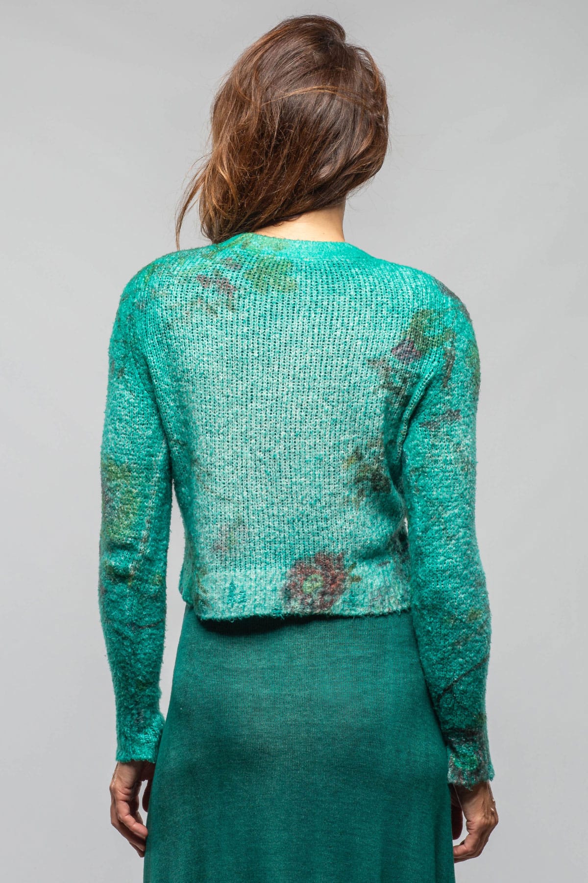 Ancona Cropped Cardigan In Mint - Image 3