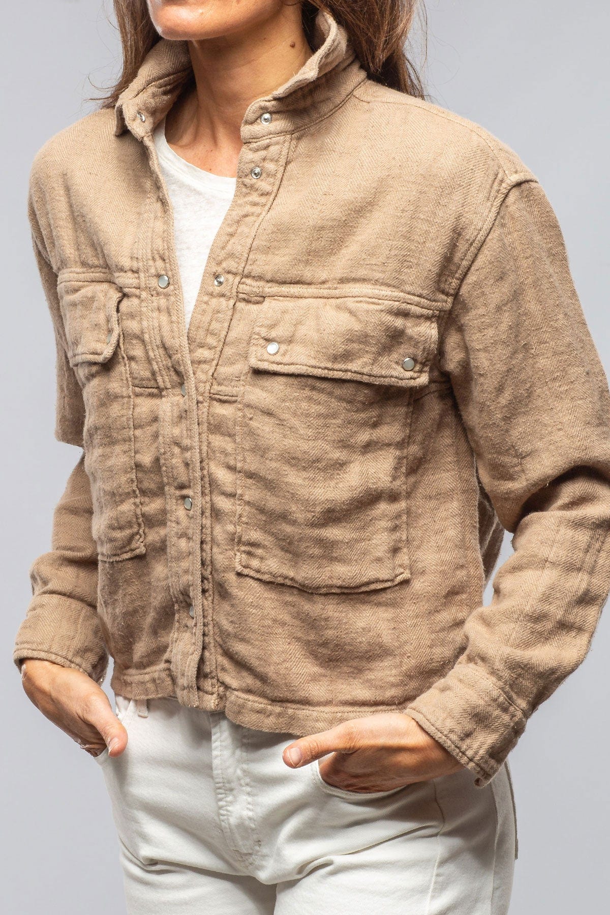 Arroya Washed Linen Jacket In Desert - Image 6