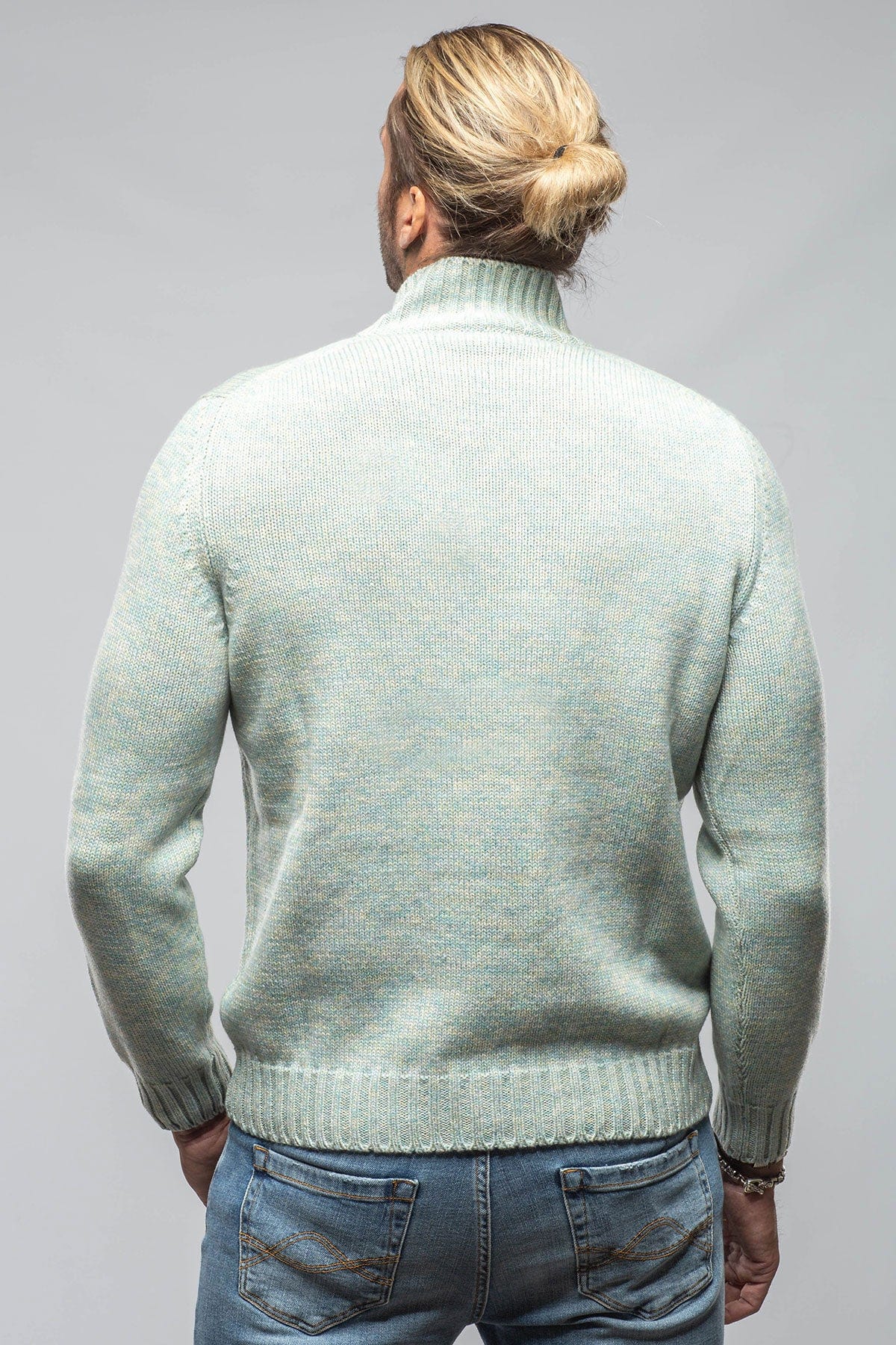 Aurelio Cashmere Sweater In Mint - Image 4