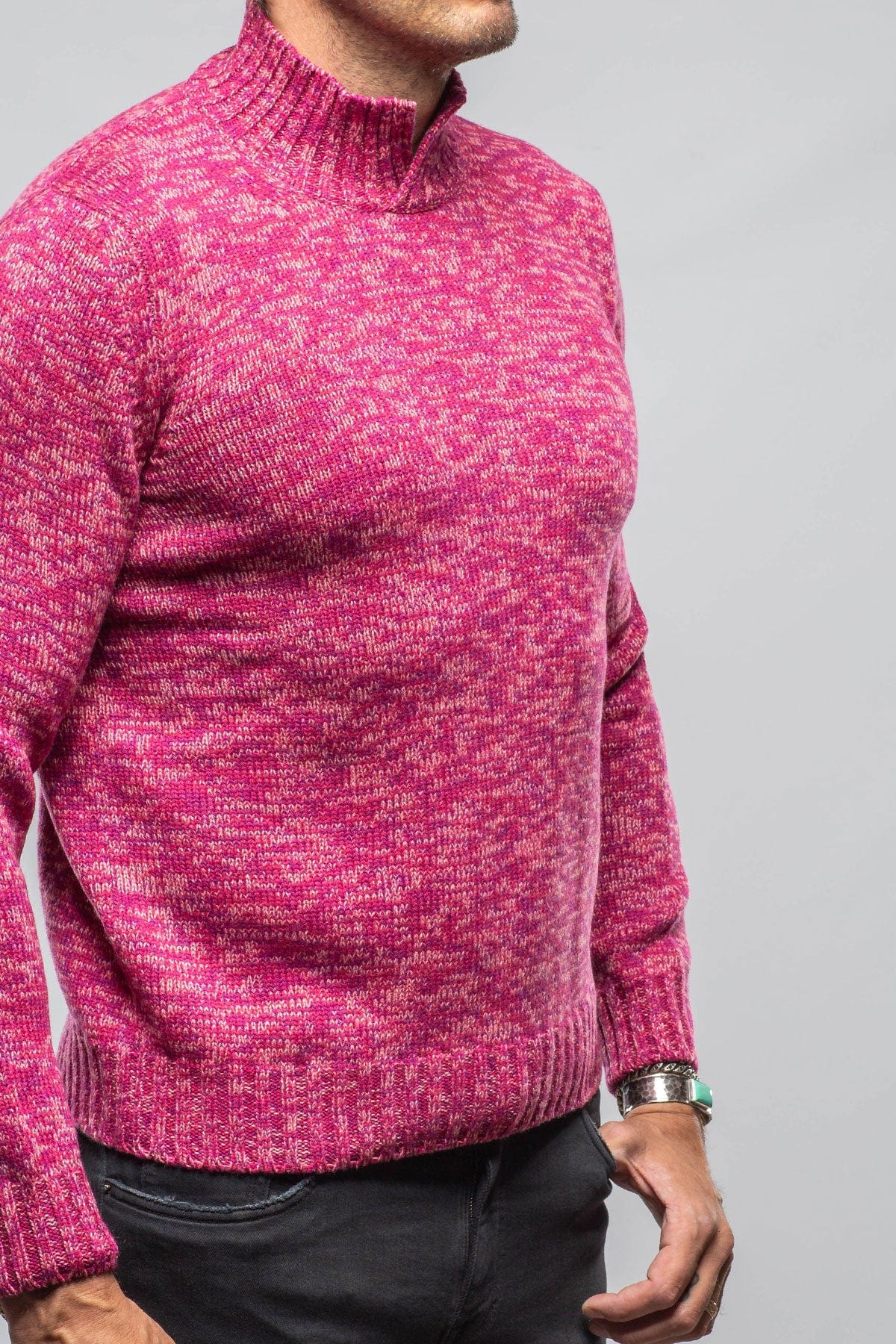 Aurelio Cashmere Sweater In Pink - Image 3