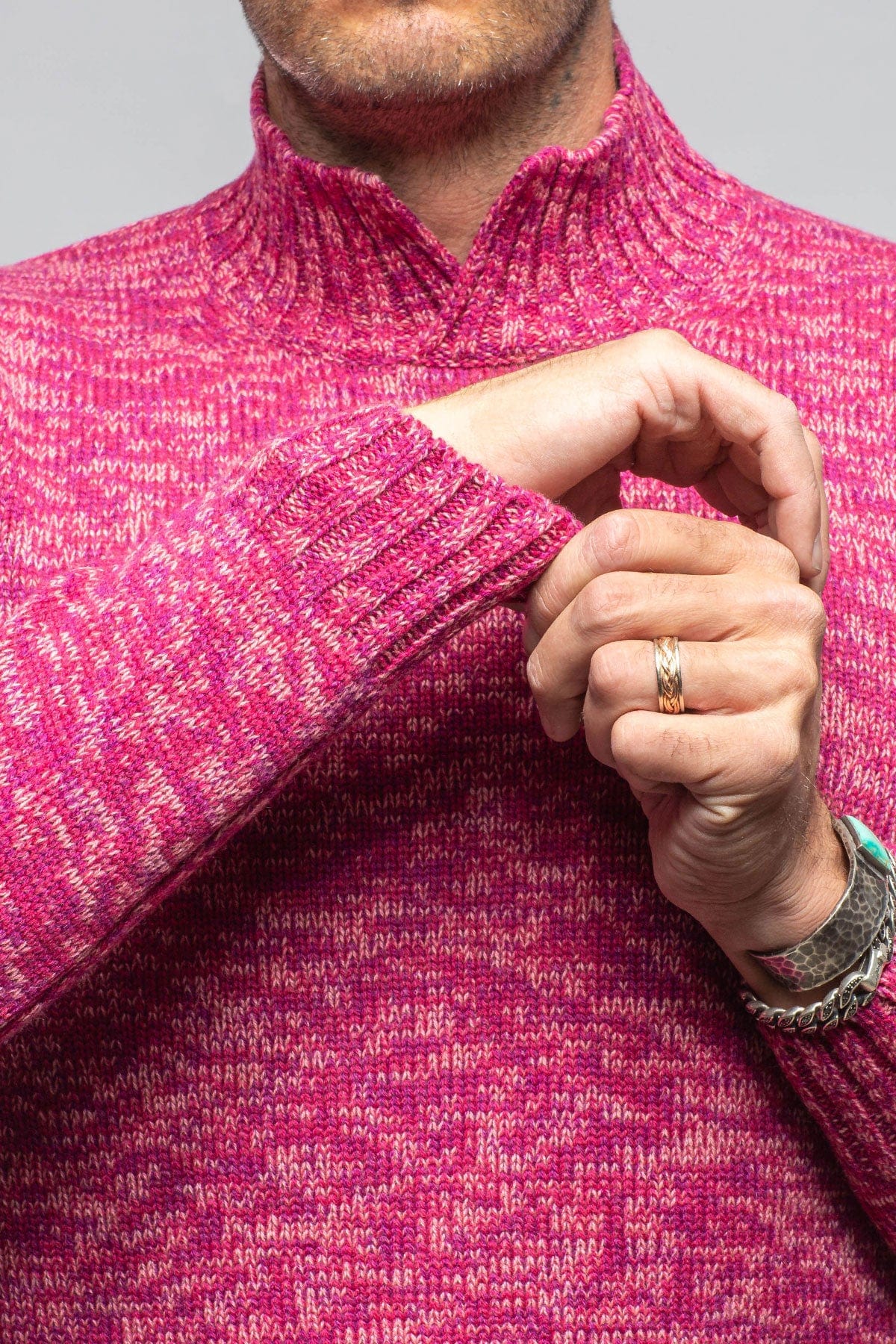 Aurelio Cashmere Sweater In Pink - Image 6