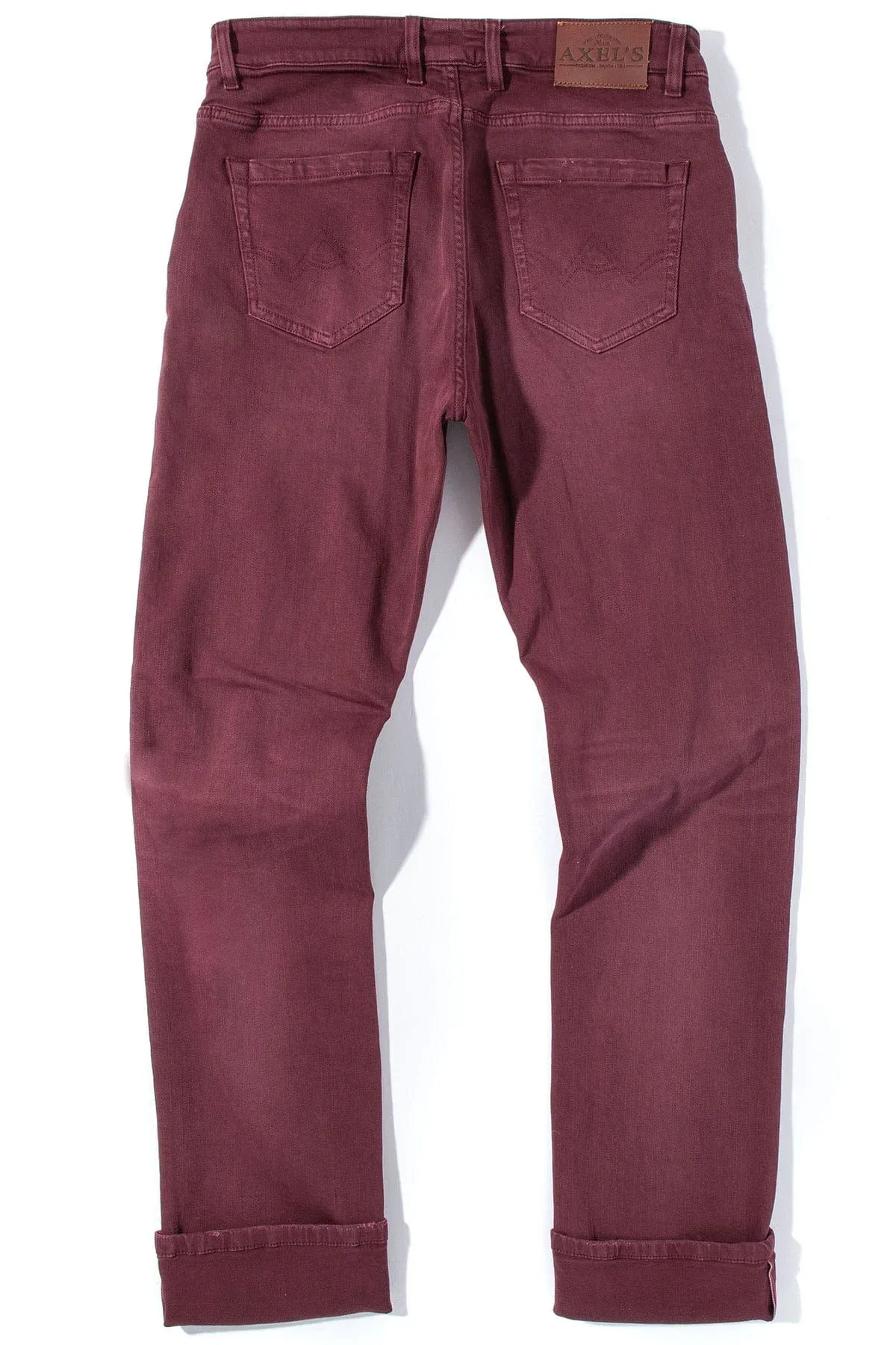Tucson Selvedge Denim In Bordeaux - Image 5