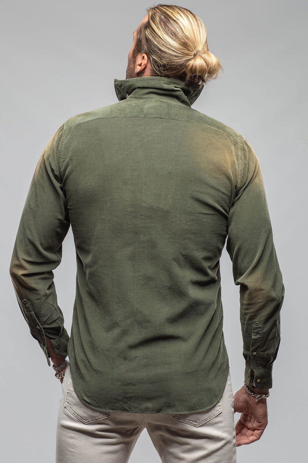 Azure Corduroy Washed Snap In Olive - Image 6