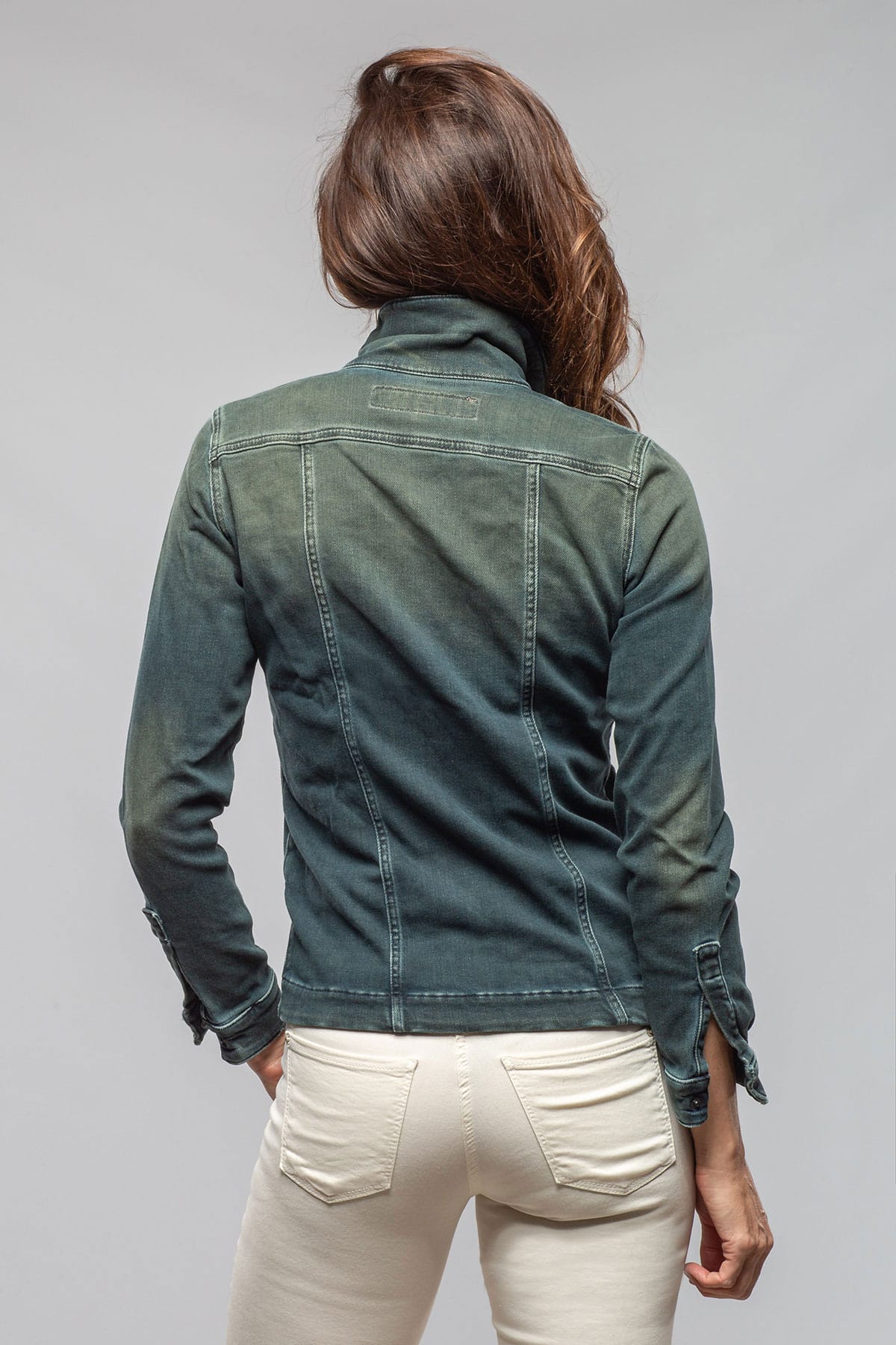 Beale Over-Dyed Denim Jacket In Cactus - Image 5