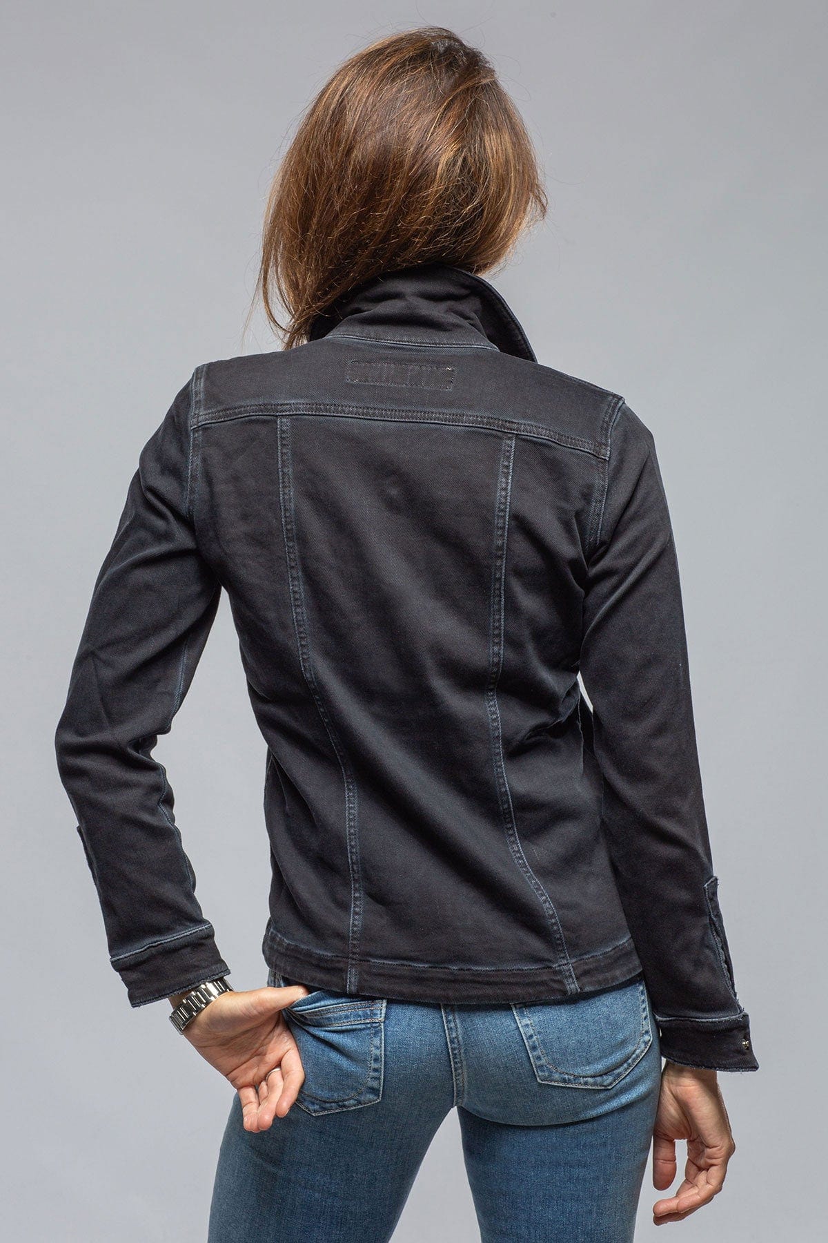 Beale Over-Dyed Denim Jacket In Nero - Image 5