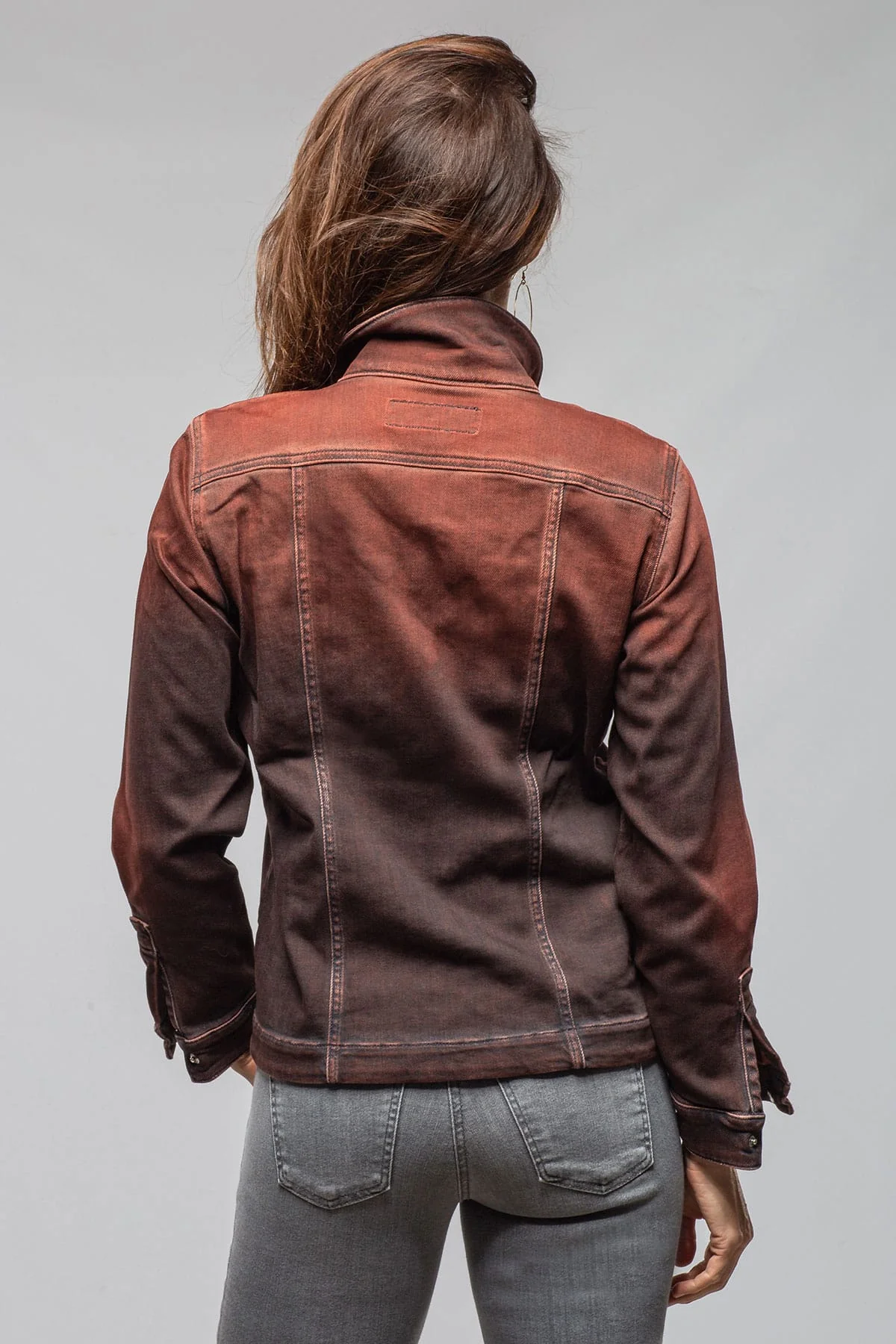 Beale Over-Dyed Denim Jacket In Ruggine Rust - Image 4