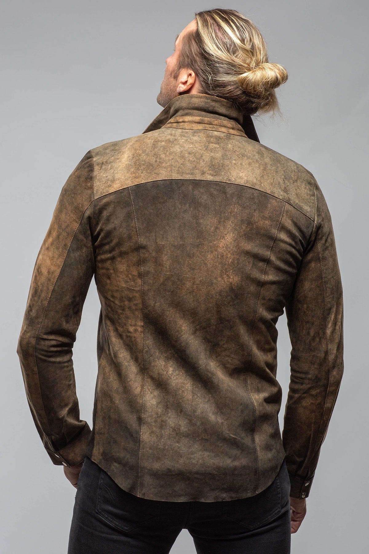 Bello Suede Shirt In Washed Rust - Image 6