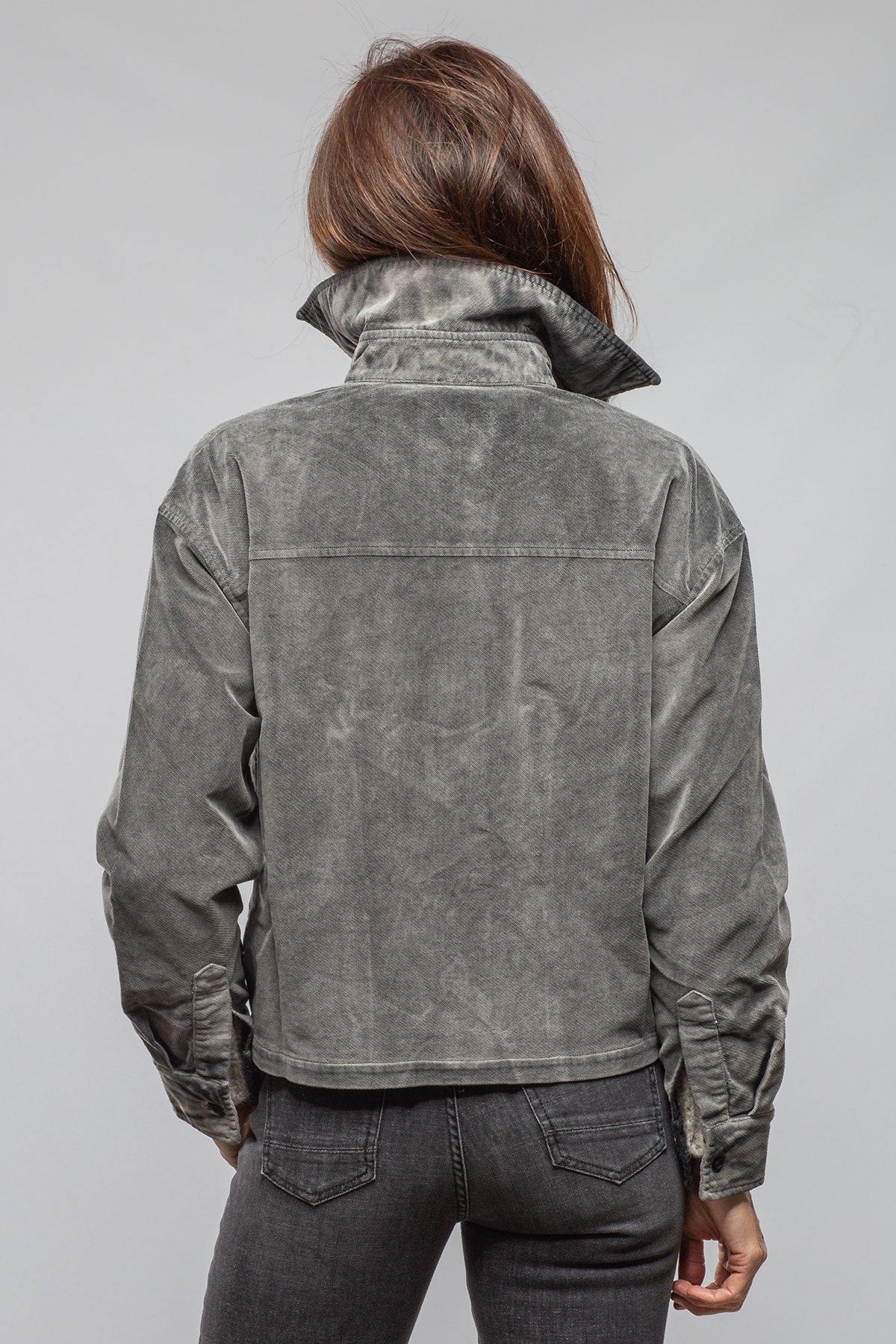 Betel Short Moleskin Jacket In Anthracite - Image 5
