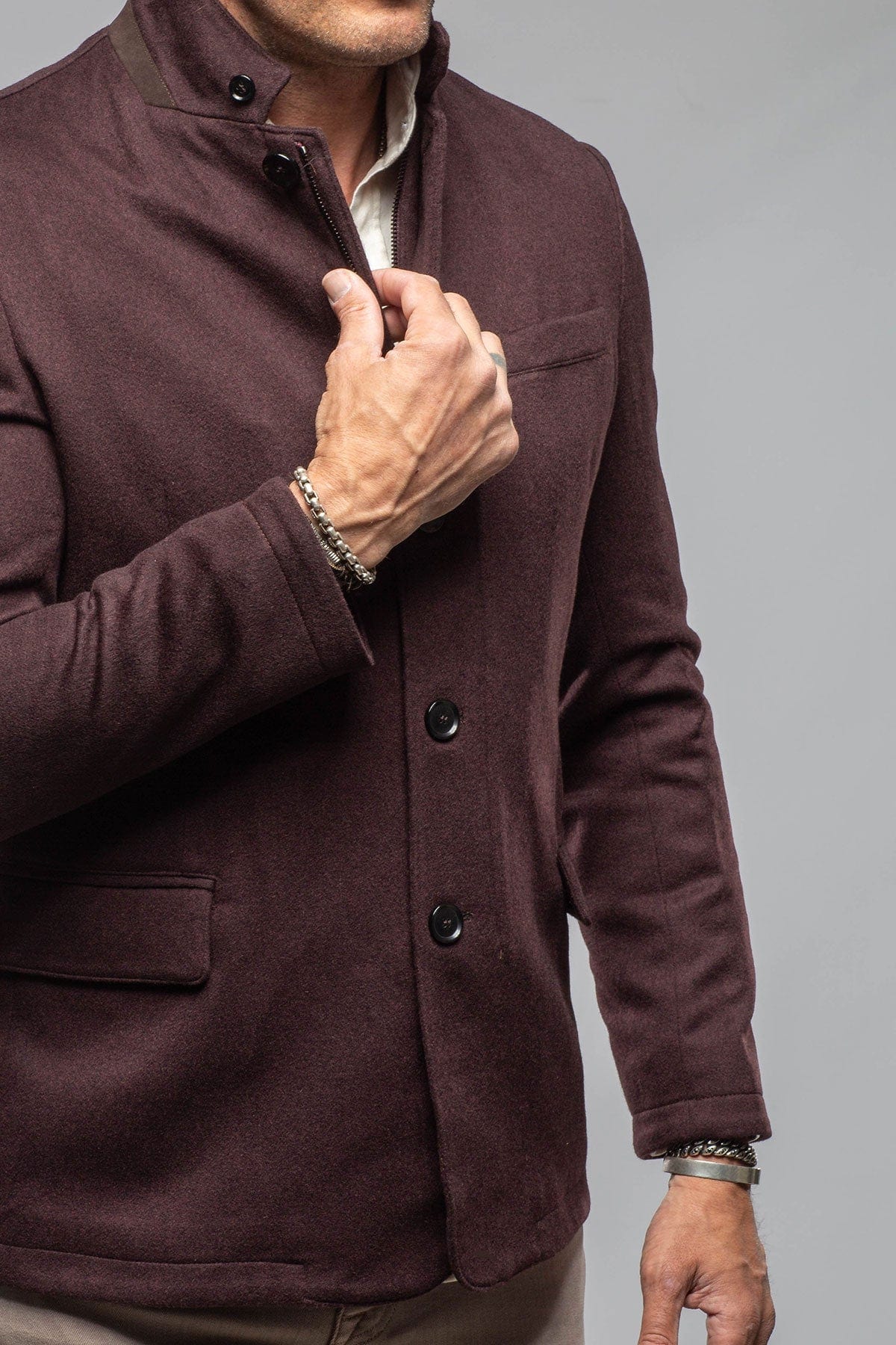 Bridgerton Cashmere Gentleman Jacket In Burgundy - Image 4