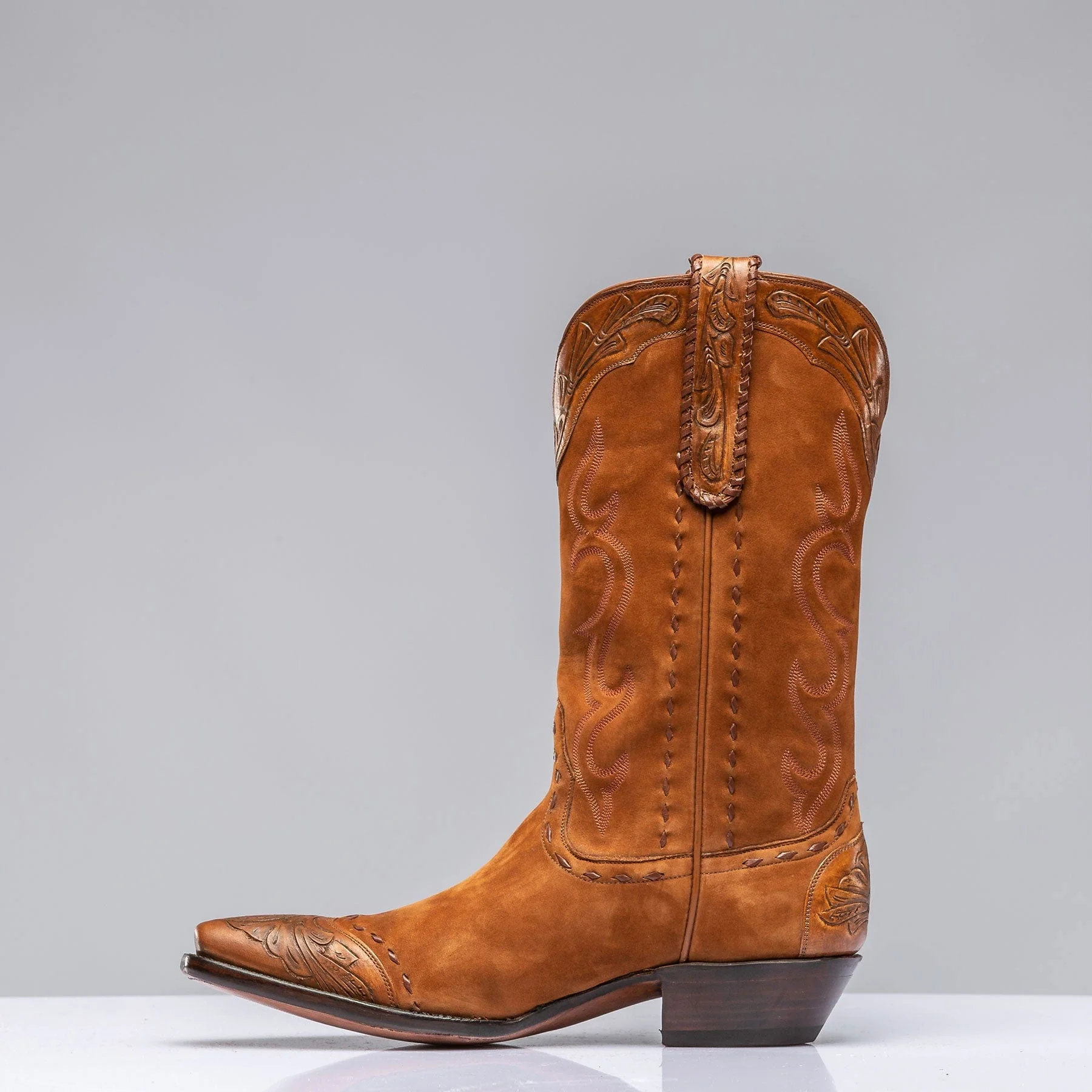 Suede Boot with Tooling III - Image 3