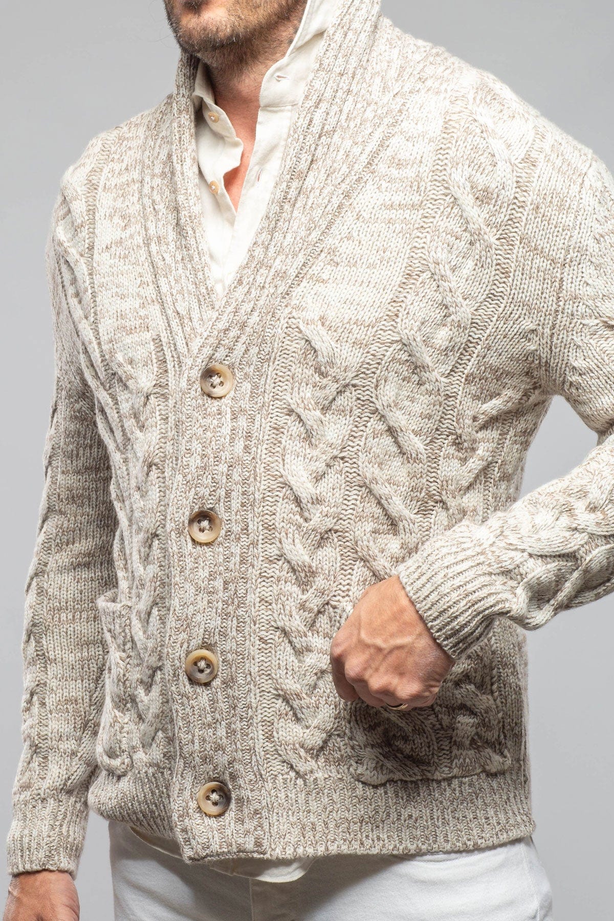 Calder 6-Ply Baby Cashmere Cardigan - Image 2