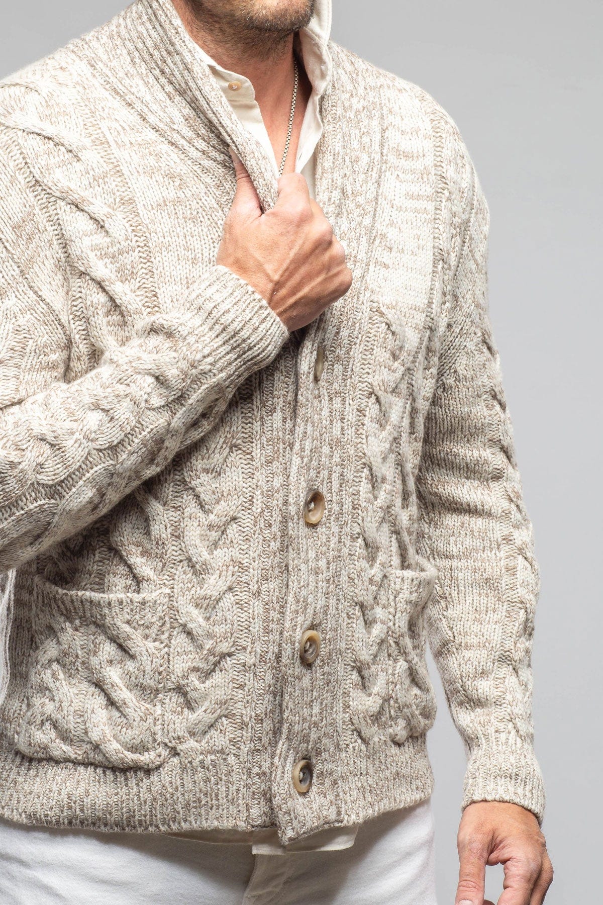 Calder 6-Ply Baby Cashmere Cardigan - Image 3