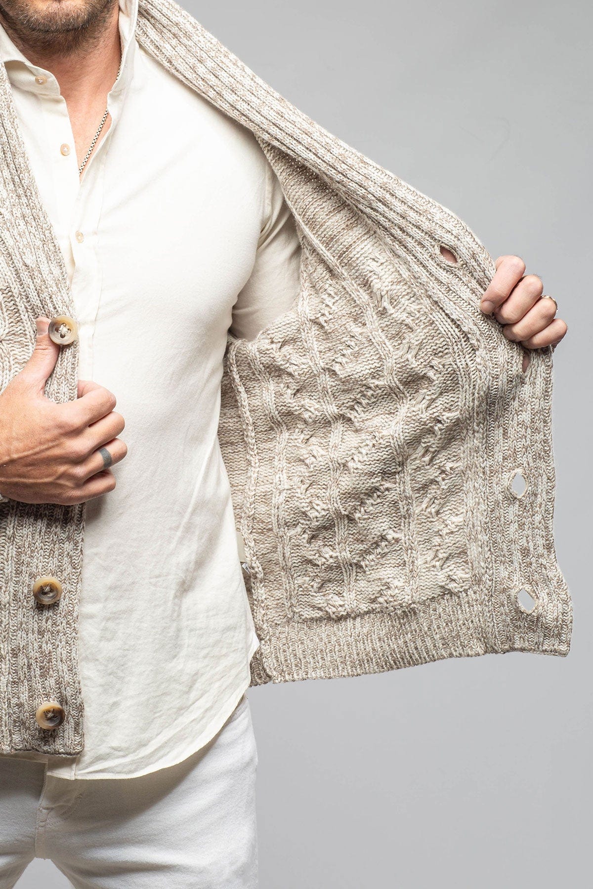 Calder 6-Ply Baby Cashmere Cardigan - Image 6
