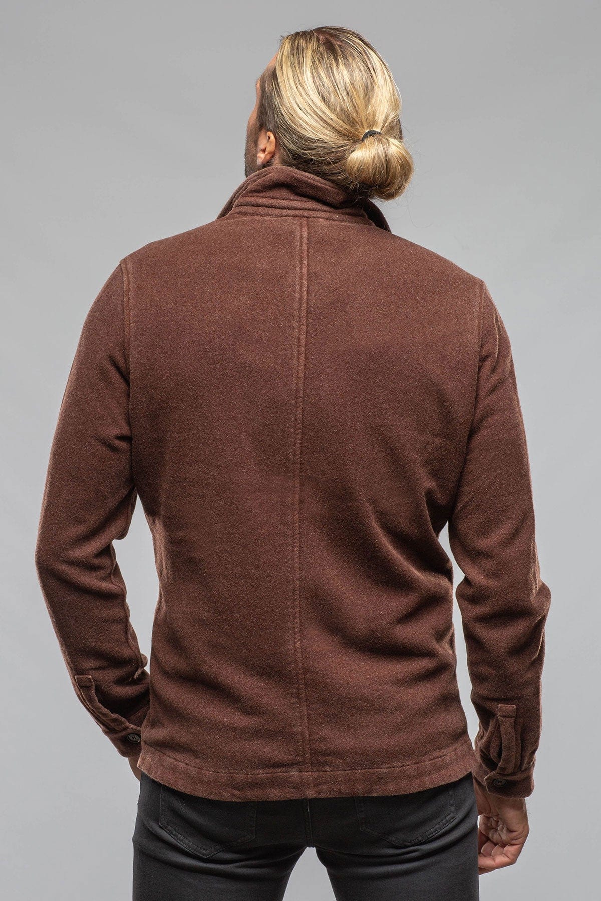 Calderwood Garment Dyed Shirt Jacket In Chocolate - Image 5