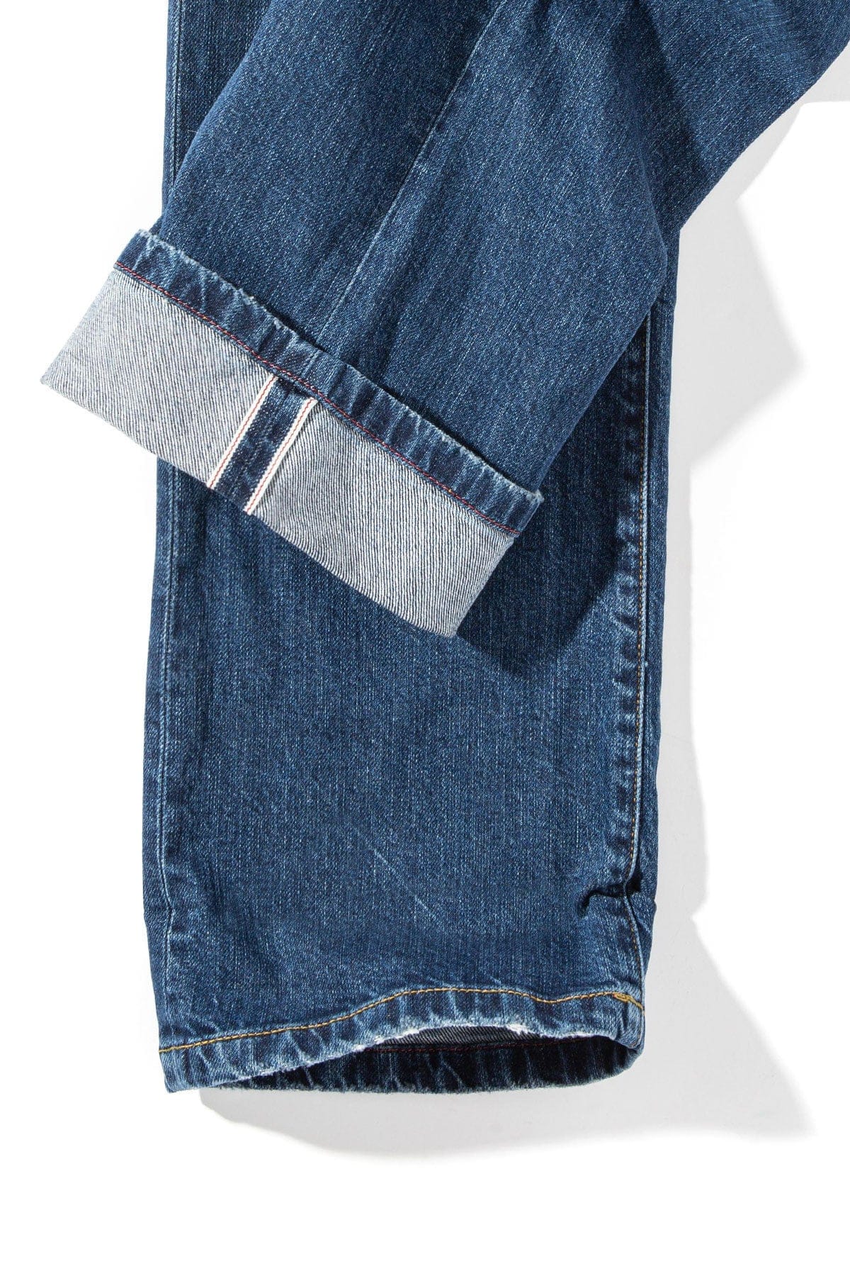 Callum Selvedge Straight Denim In Dark Blue - Image 4