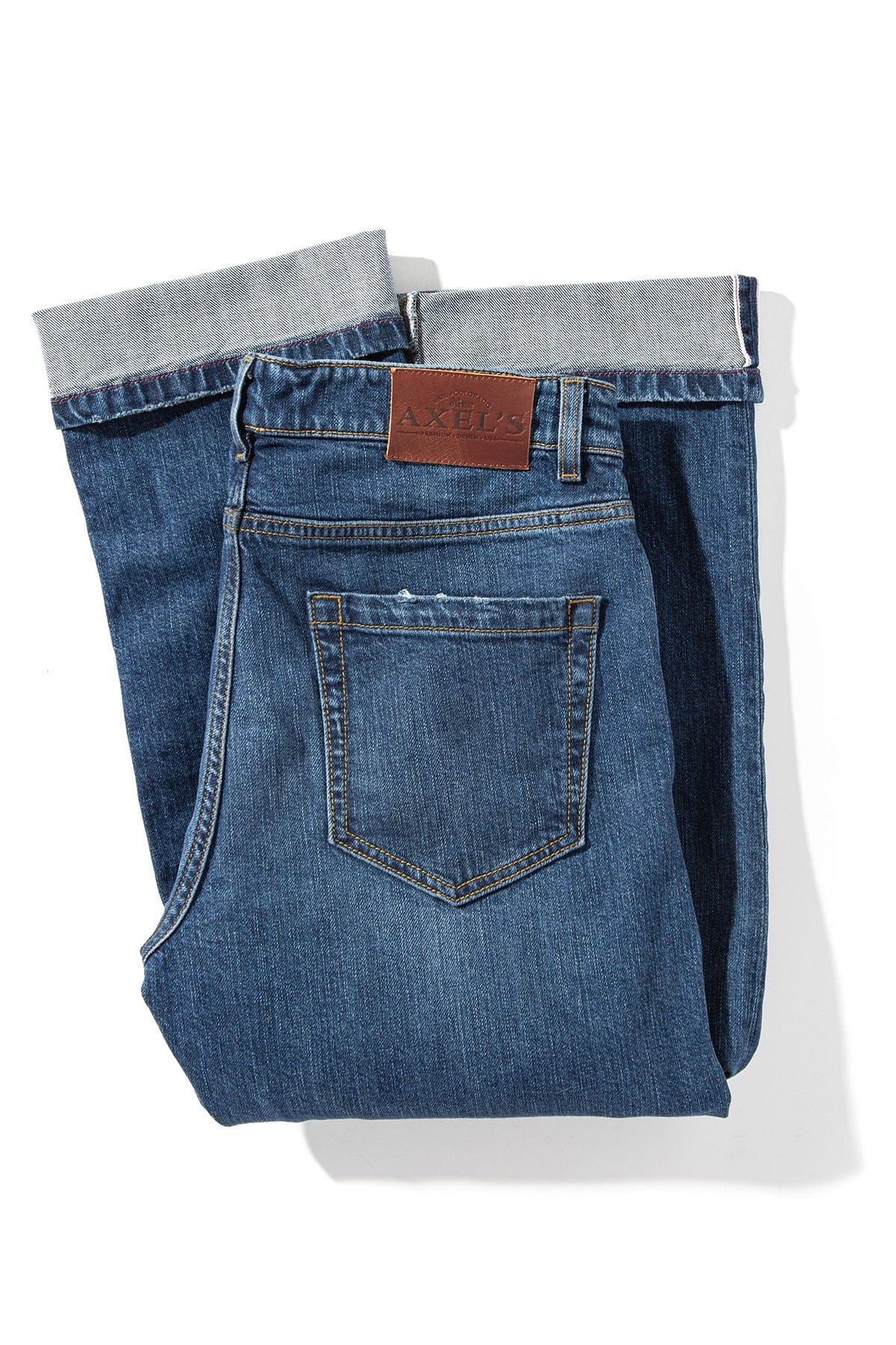 Callum Selvedge Straight Denim In Dark Blue - Image 5