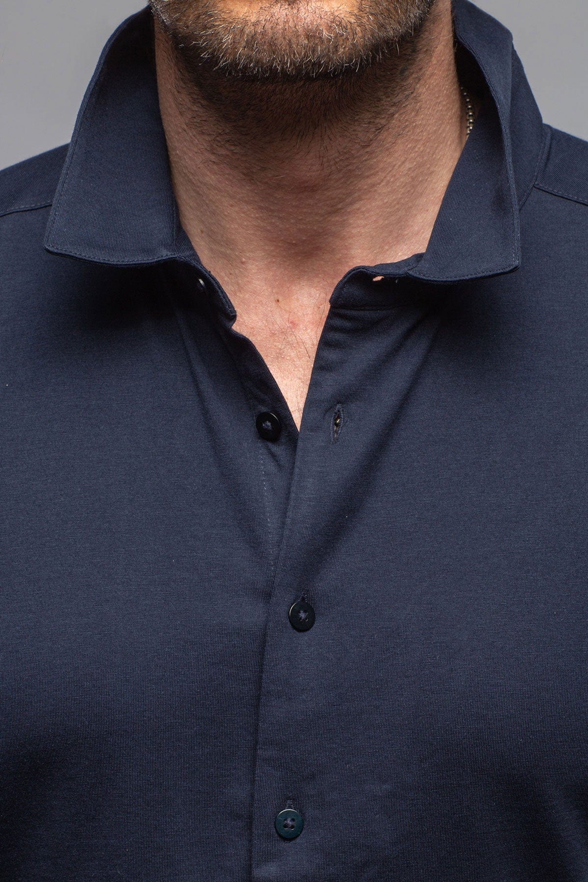 Catalina Button Up Polo In Navy - Image 5