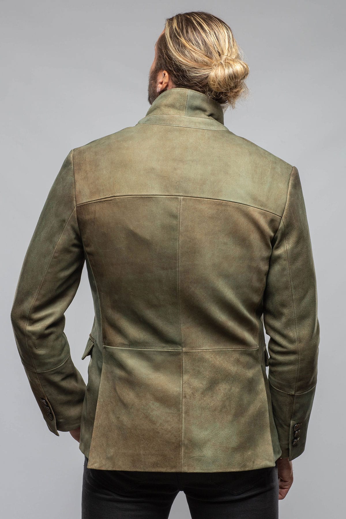 Camel Break Vintage Blazer In Verde - Image 4