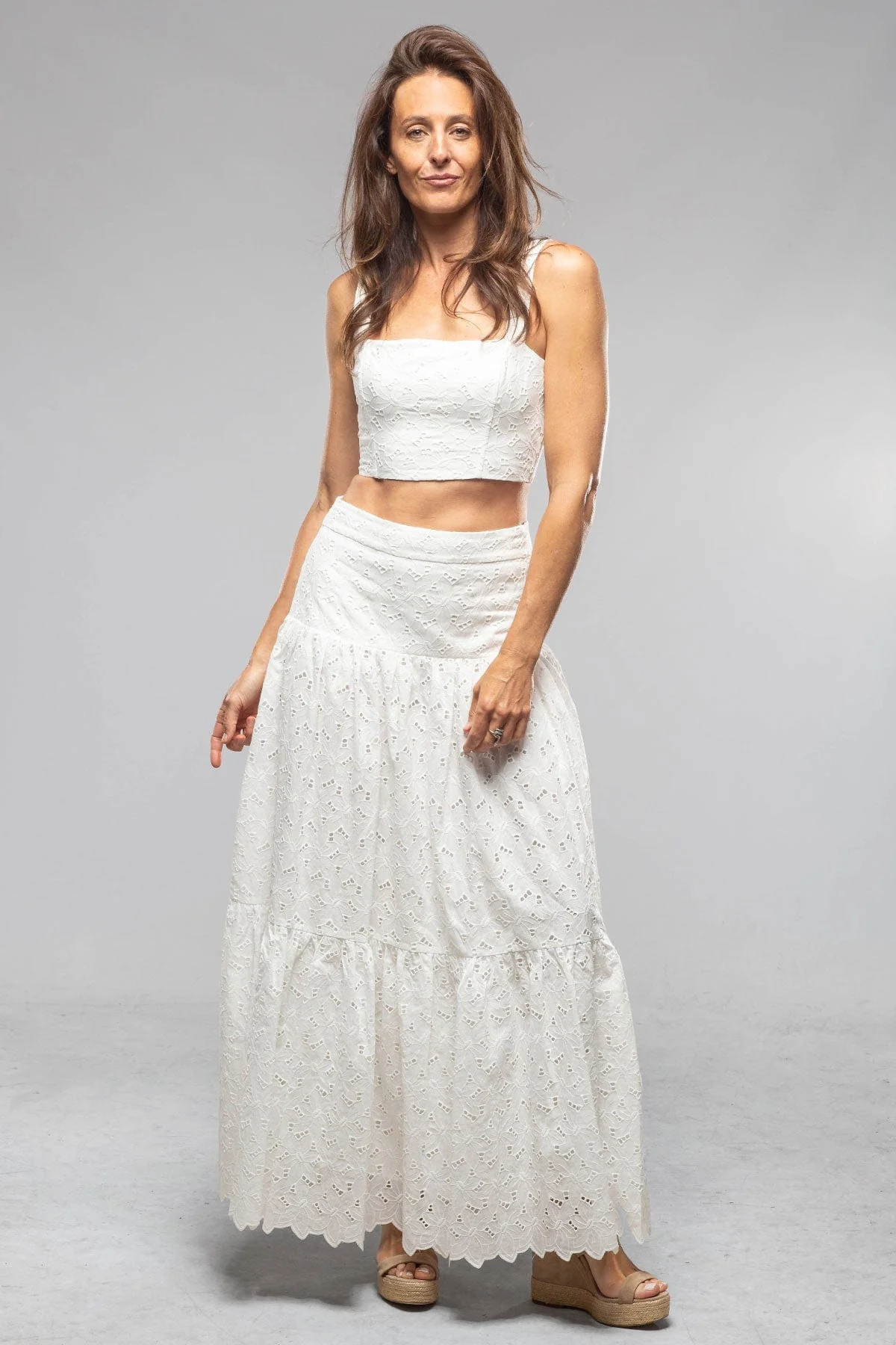 Chantal Eyelit Cotton A-line Skirt - Image 4