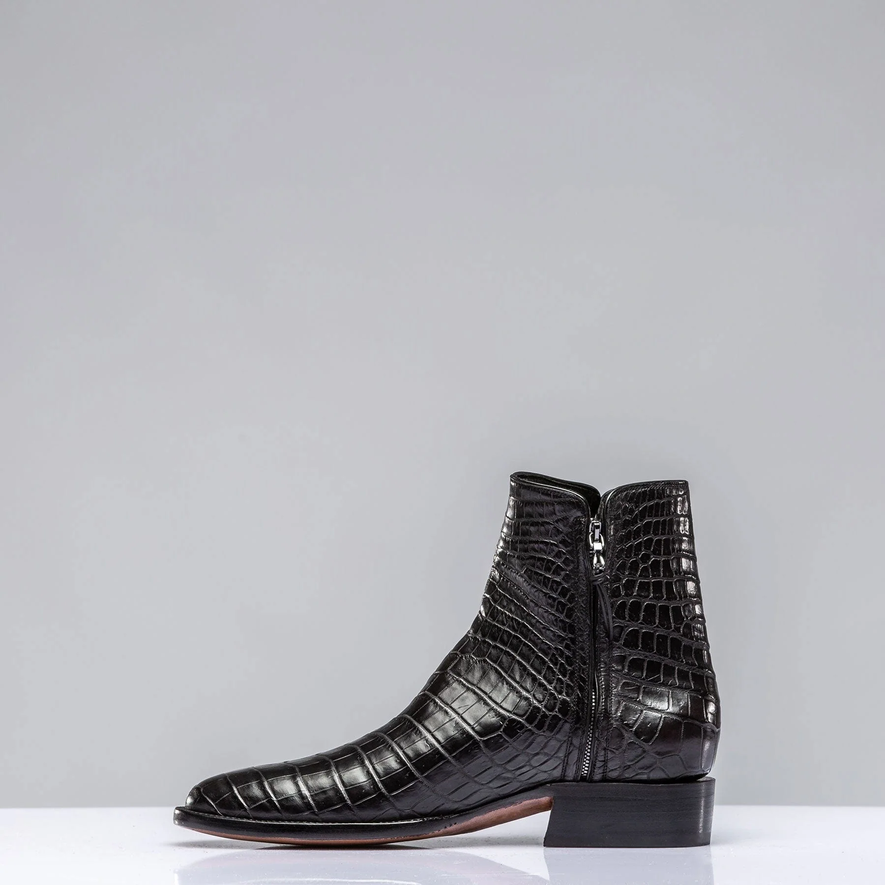 Black Crocodile Chelsea Boots - Image 3