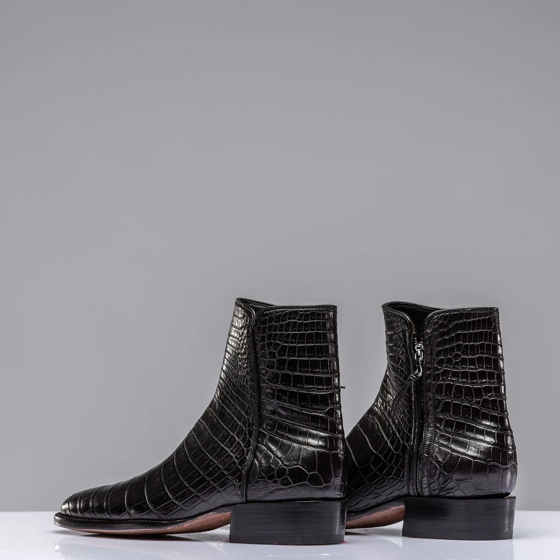 Black Crocodile Chelsea Boots - Image 5