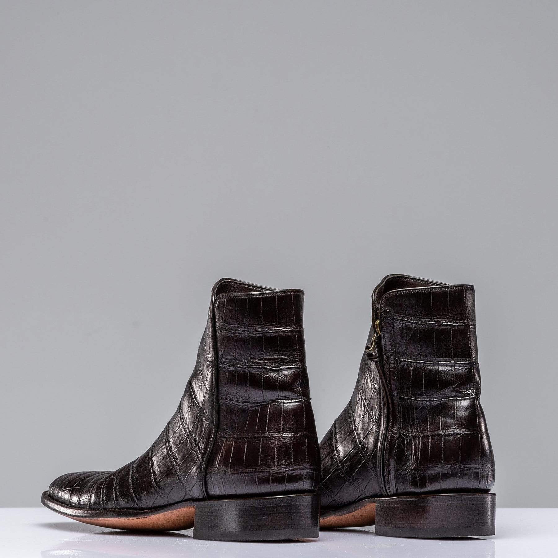 Chocolate Crocodile Chelsea Boots - Image 3