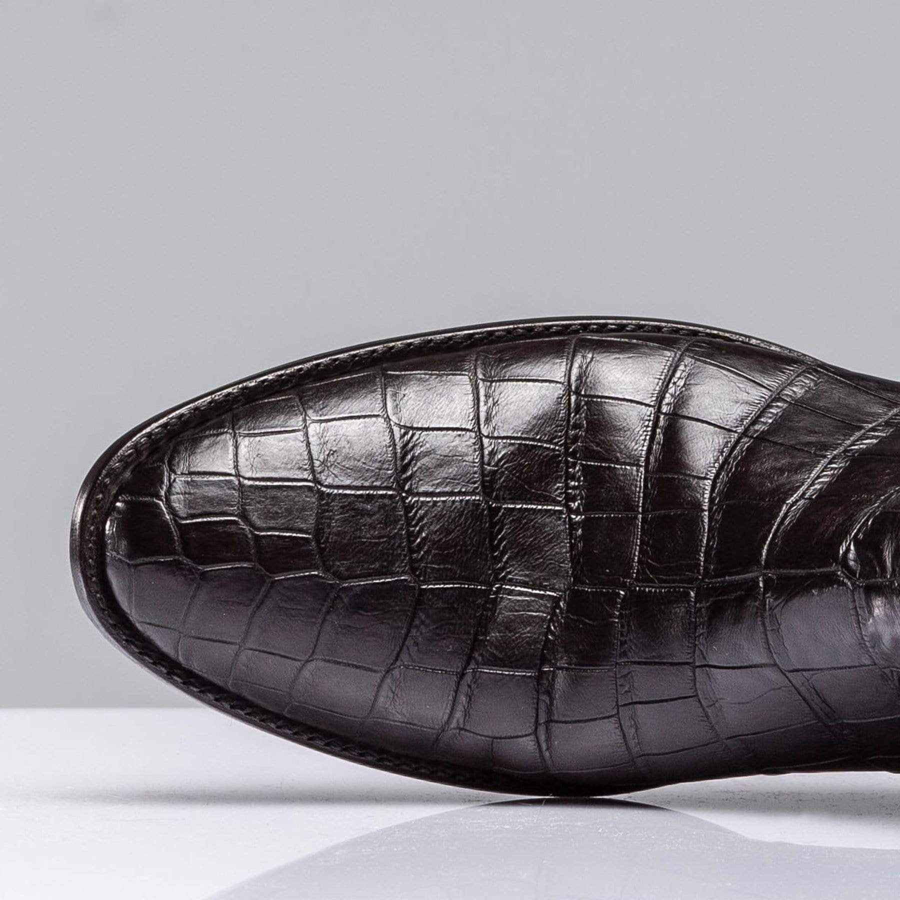 Chocolate Crocodile Chelsea Boots - Image 5