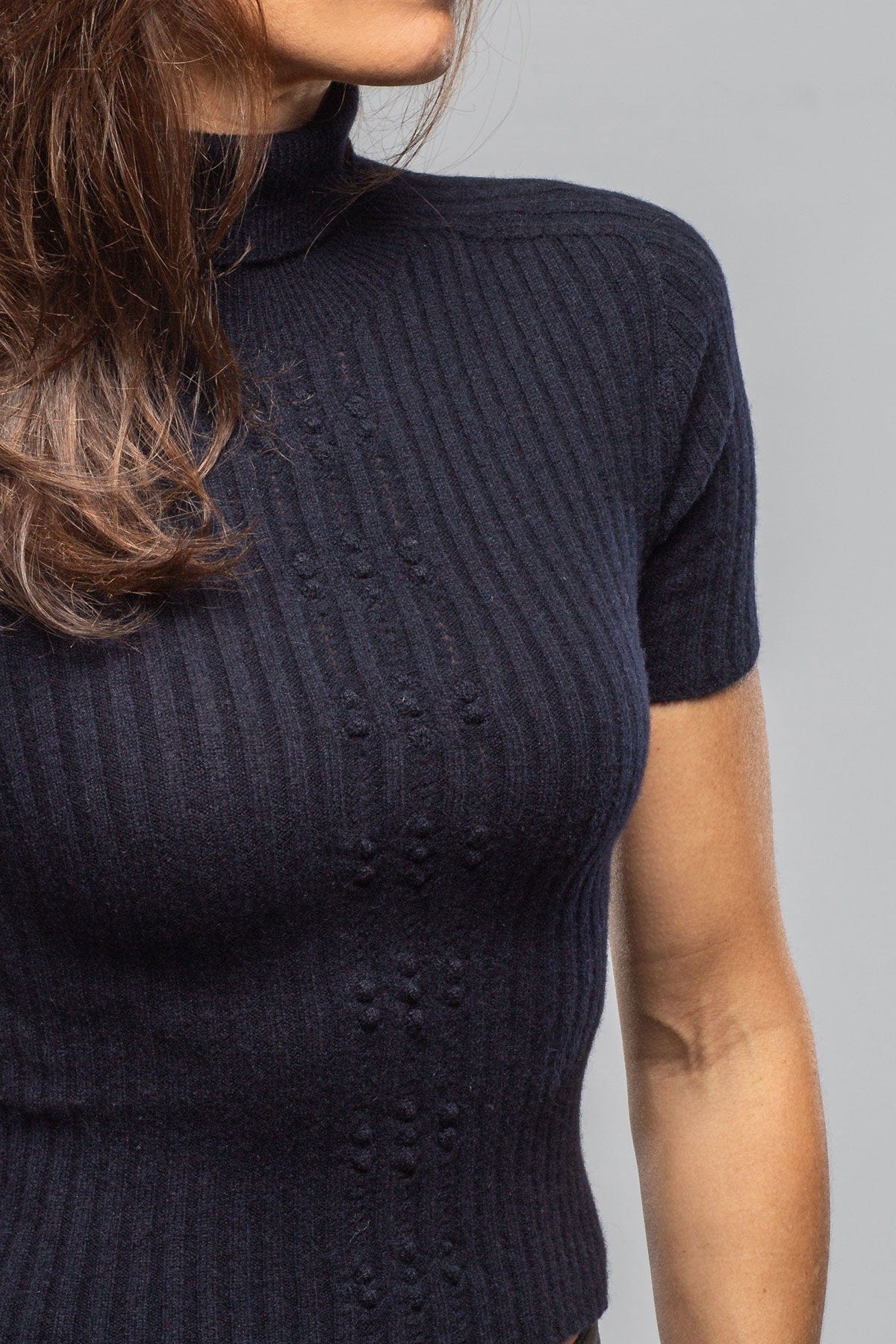 Clare Cashmere Top In Notte - Image 2