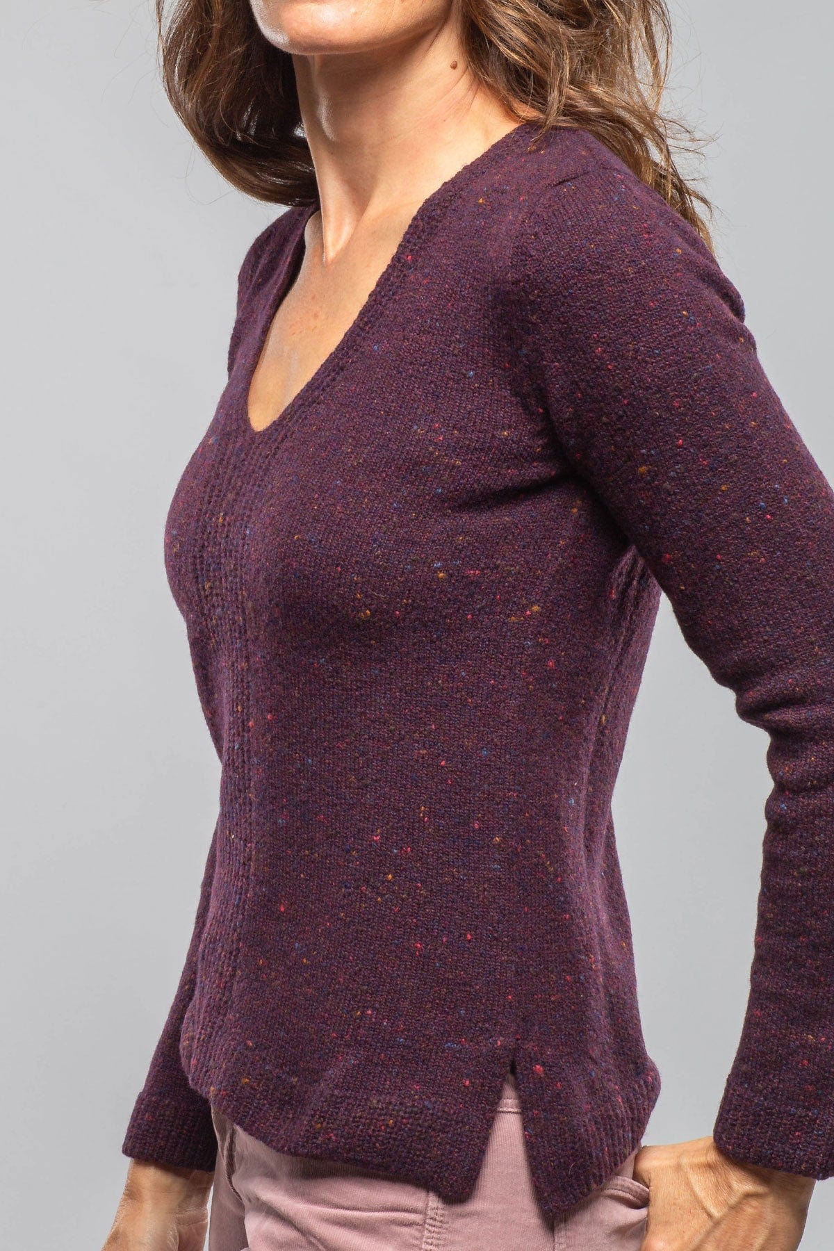 Cleo Donegal Sweater In Merlot - Image 4