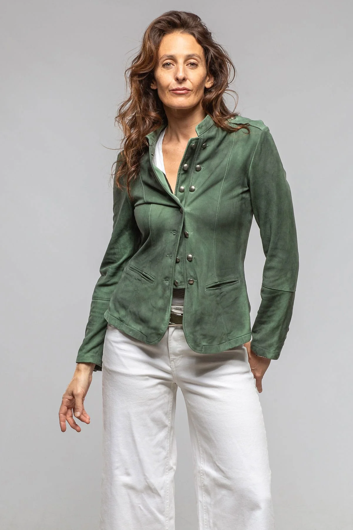 Colonel Suede Jacket In Charred Military - Image 2