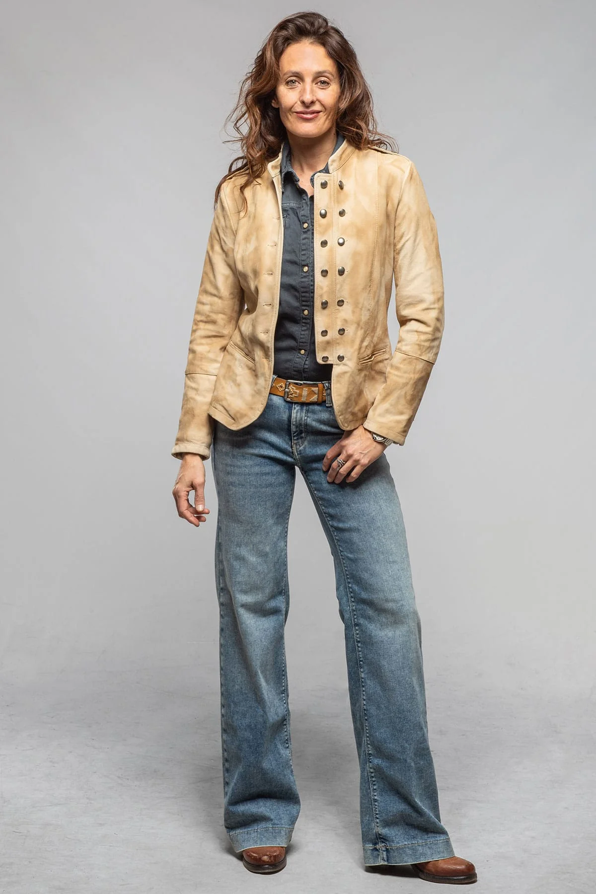 Colonel Suede Jacket In Natural - Image 3