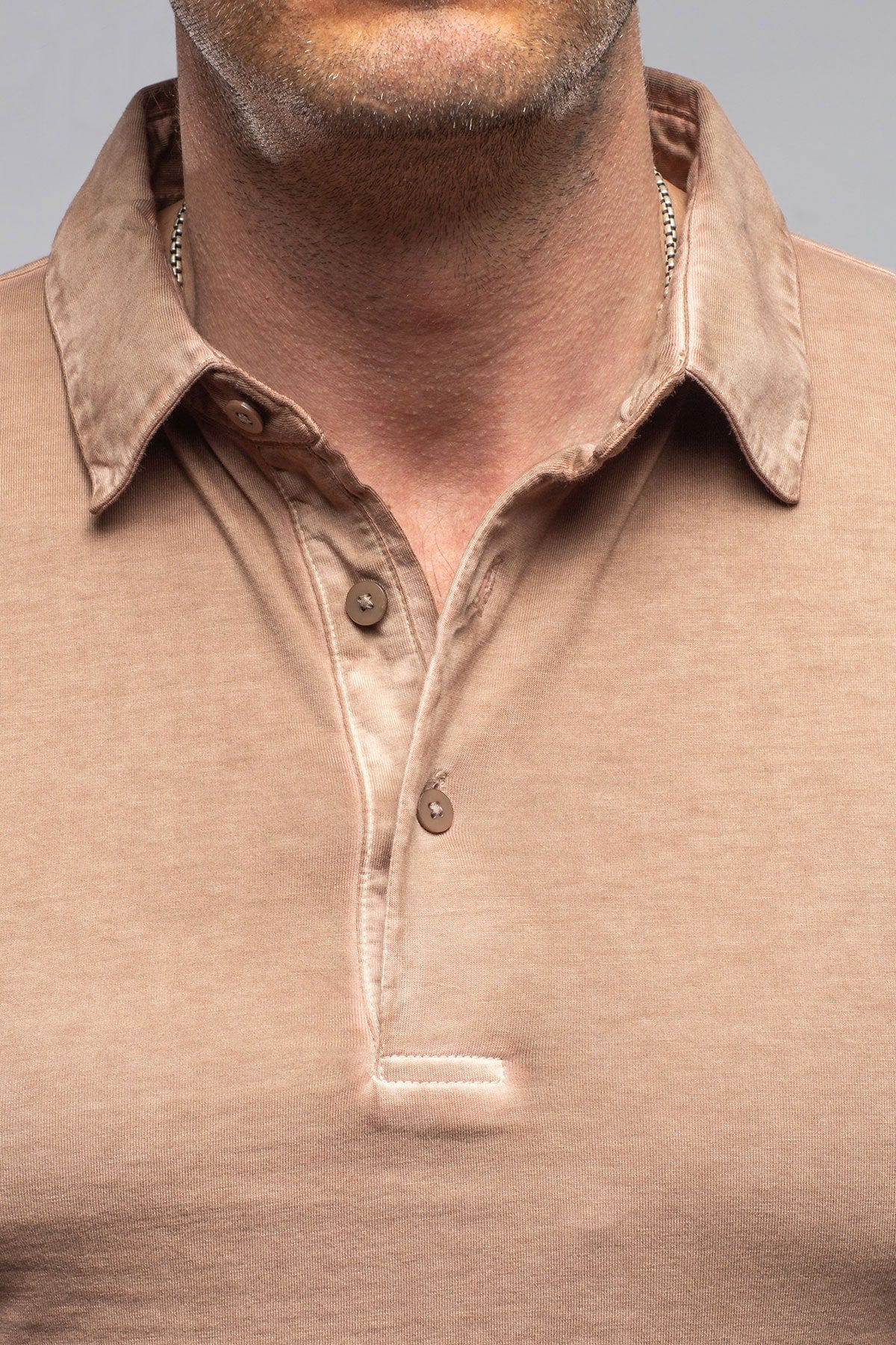 Cruz Cotton Polo in Coffee - Image 2