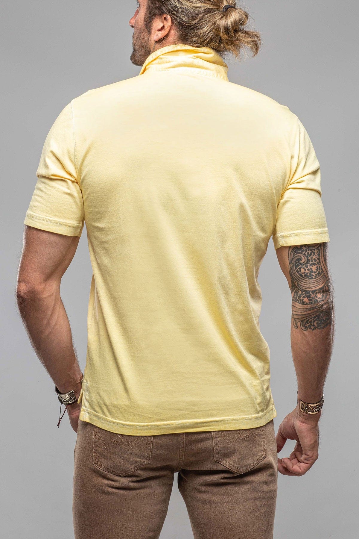 Cruz Cotton Polo in Yellow - Image 3