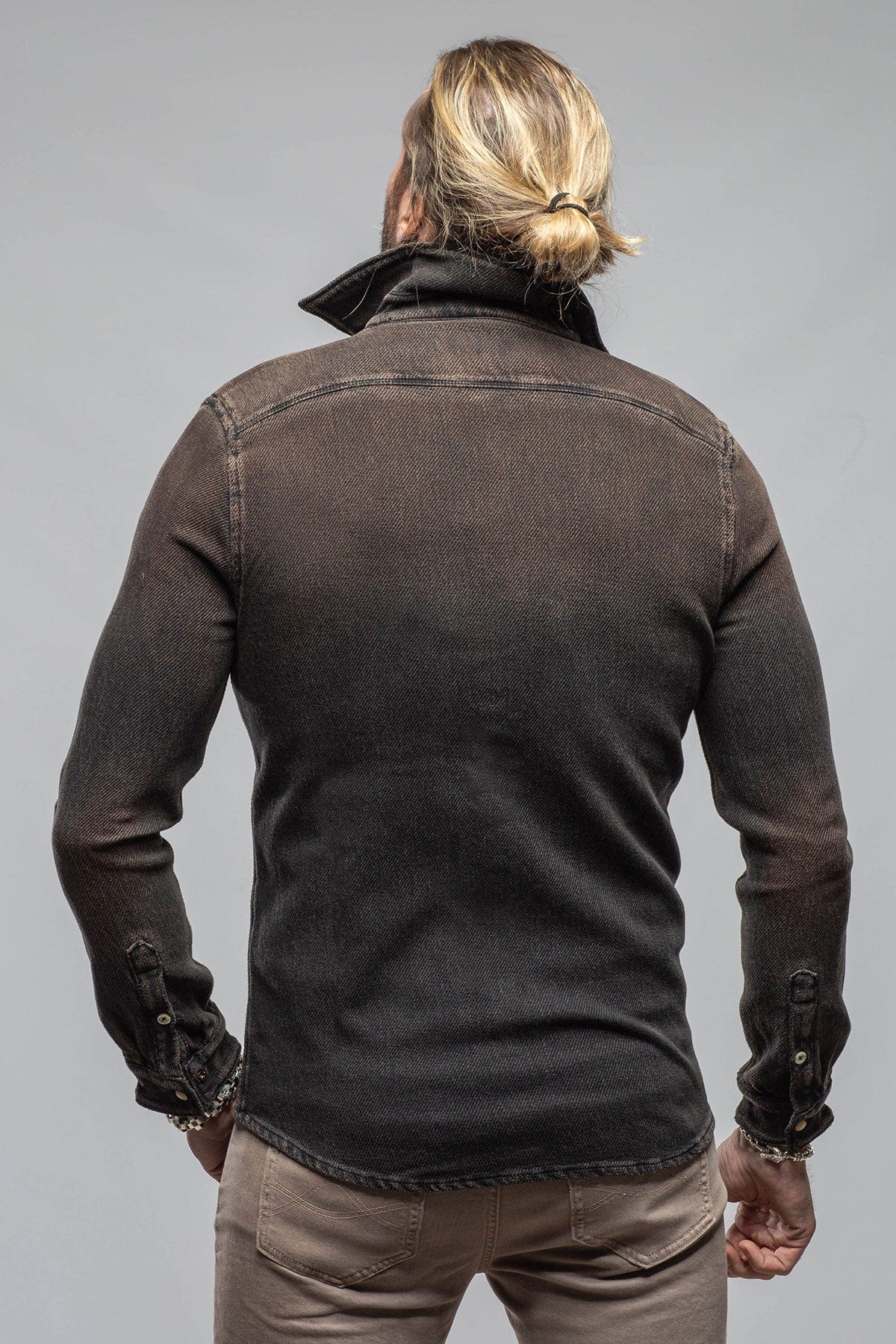 Cutter Knit Snap Shirt In Desert - Image 5