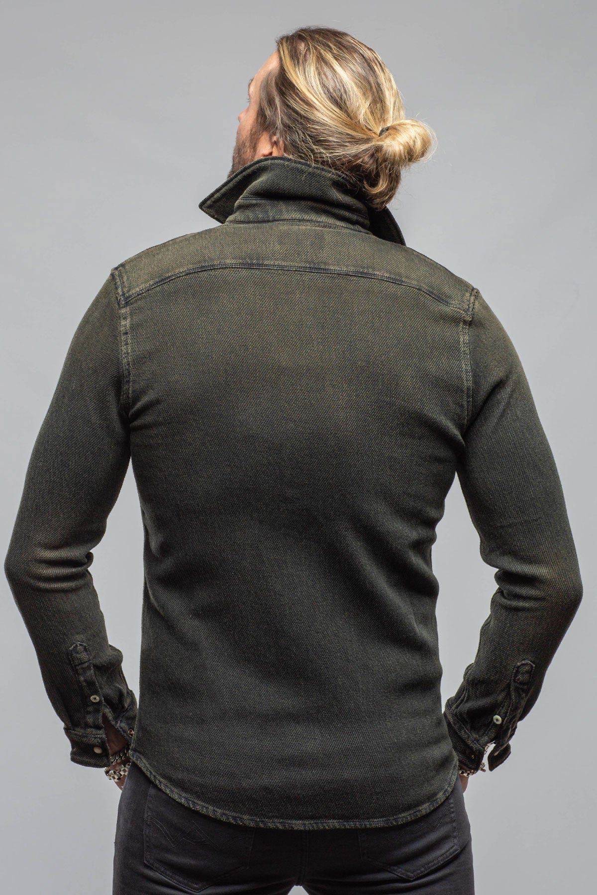 Cutter Knit Snap Shirt In Iguana - Image 4