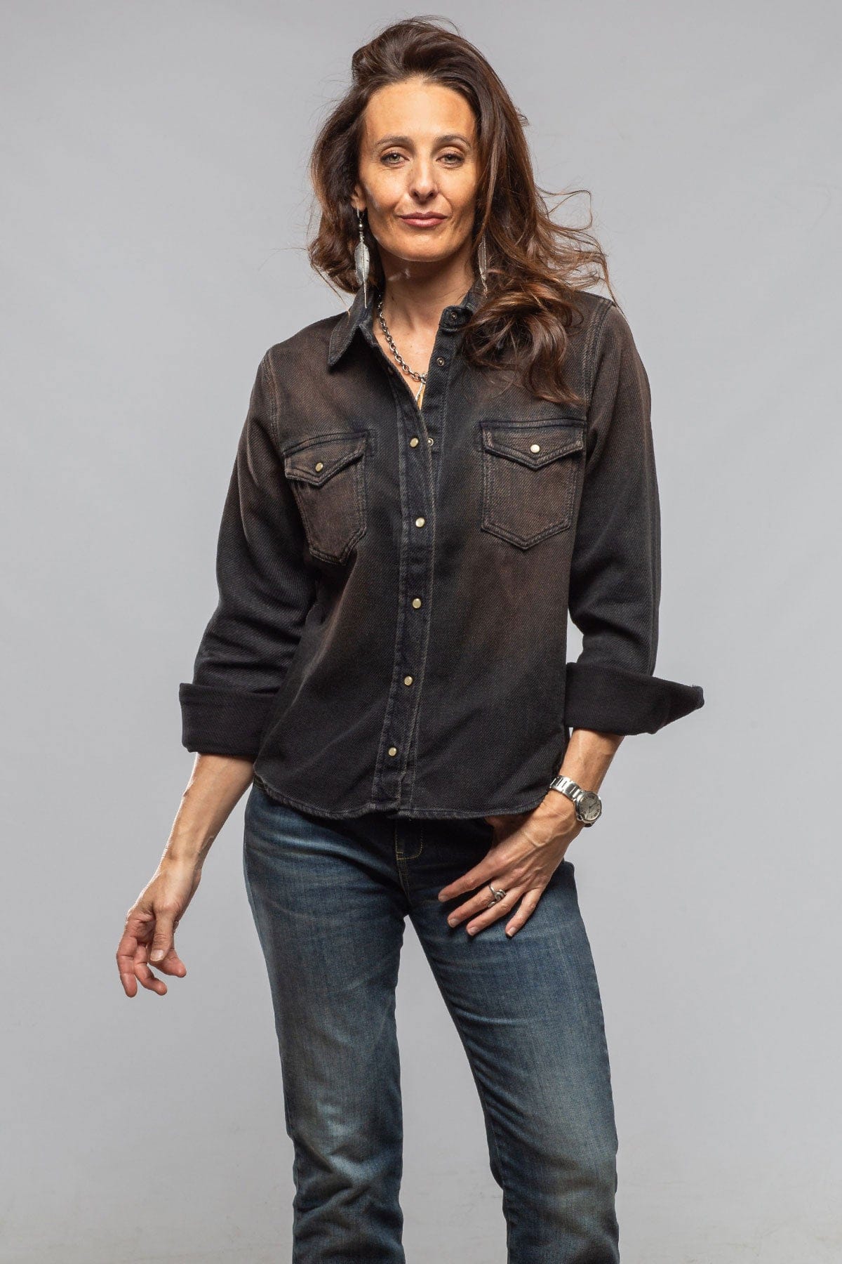 Dakota Western Knit Shirt In Desert Overdye - Image 2