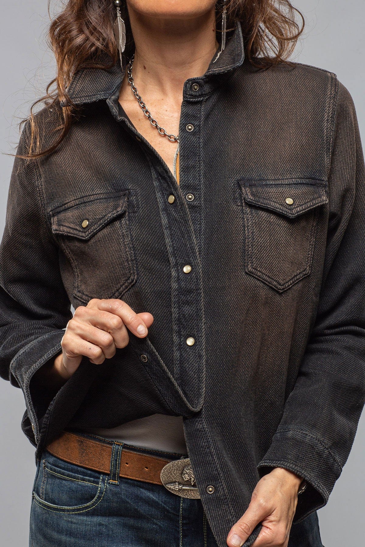Dakota Western Knit Shirt In Desert Overdye - Image 3