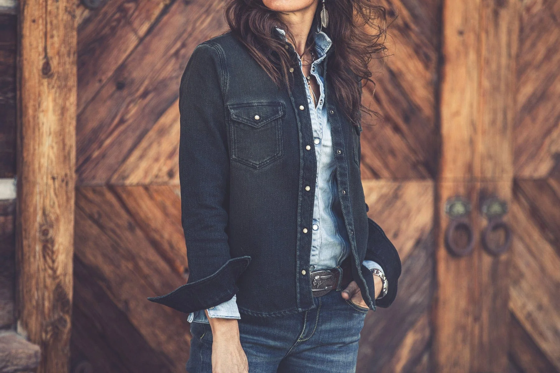 Dakota Western Knit Shirt In Iguana Overdye - Image 8