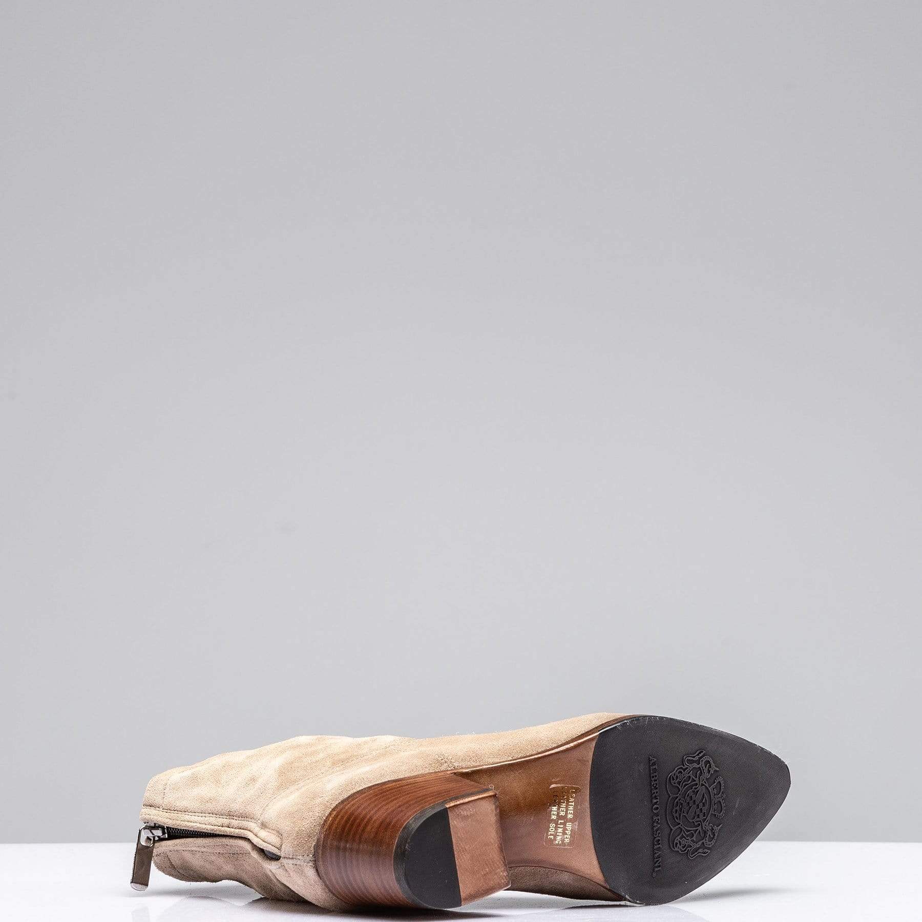 Diletta Suede Western Boot In Taupe - Image 3