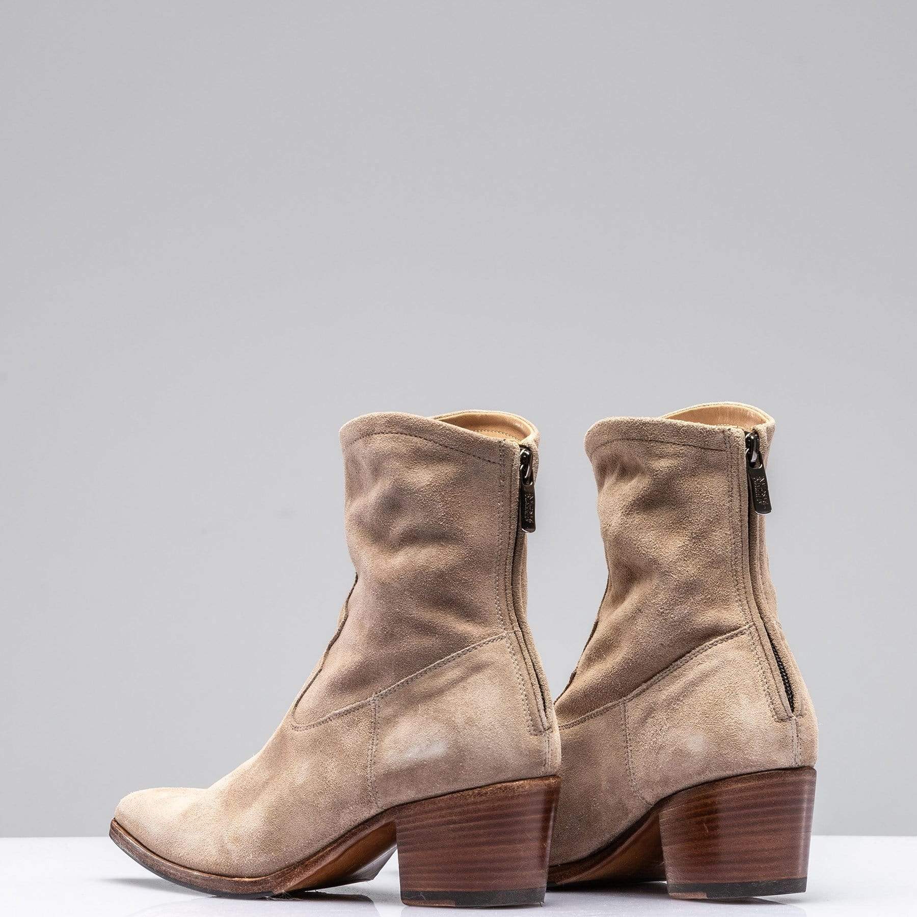 Diletta Suede Western Boot In Taupe - Image 4