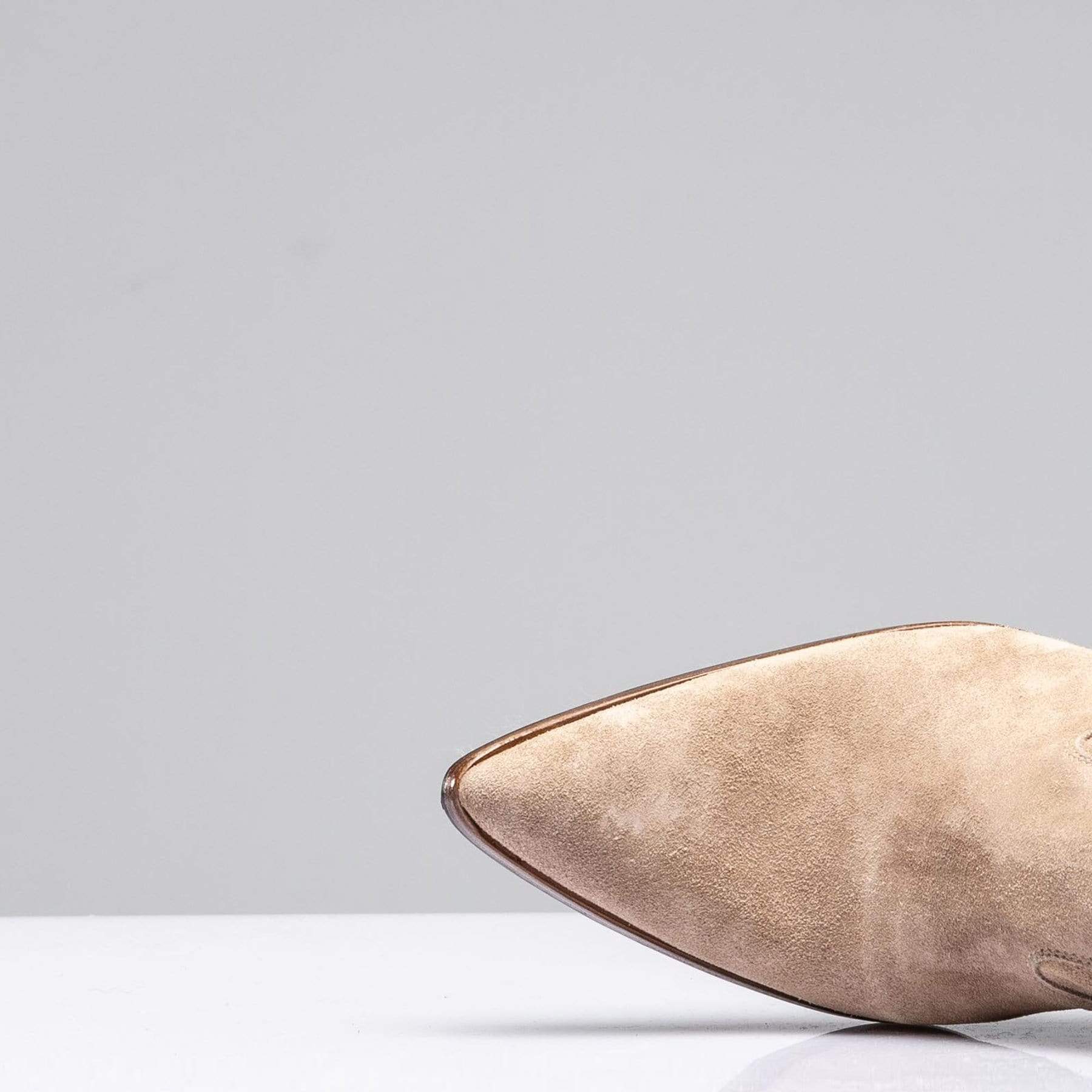 Diletta Suede Western Boot In Taupe - Image 5