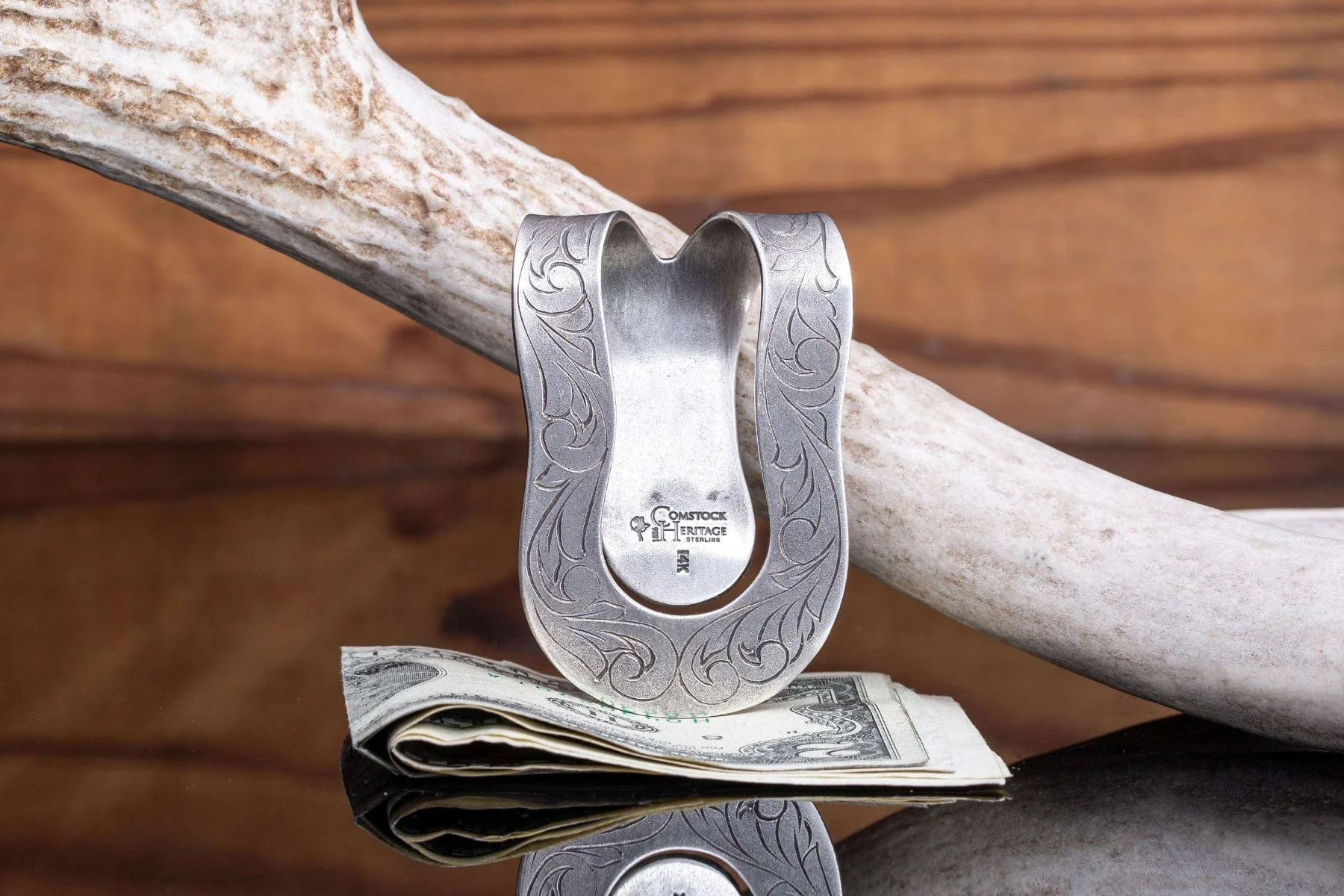 Dog & Flying Quail Big Bend Money Clip - Image 2