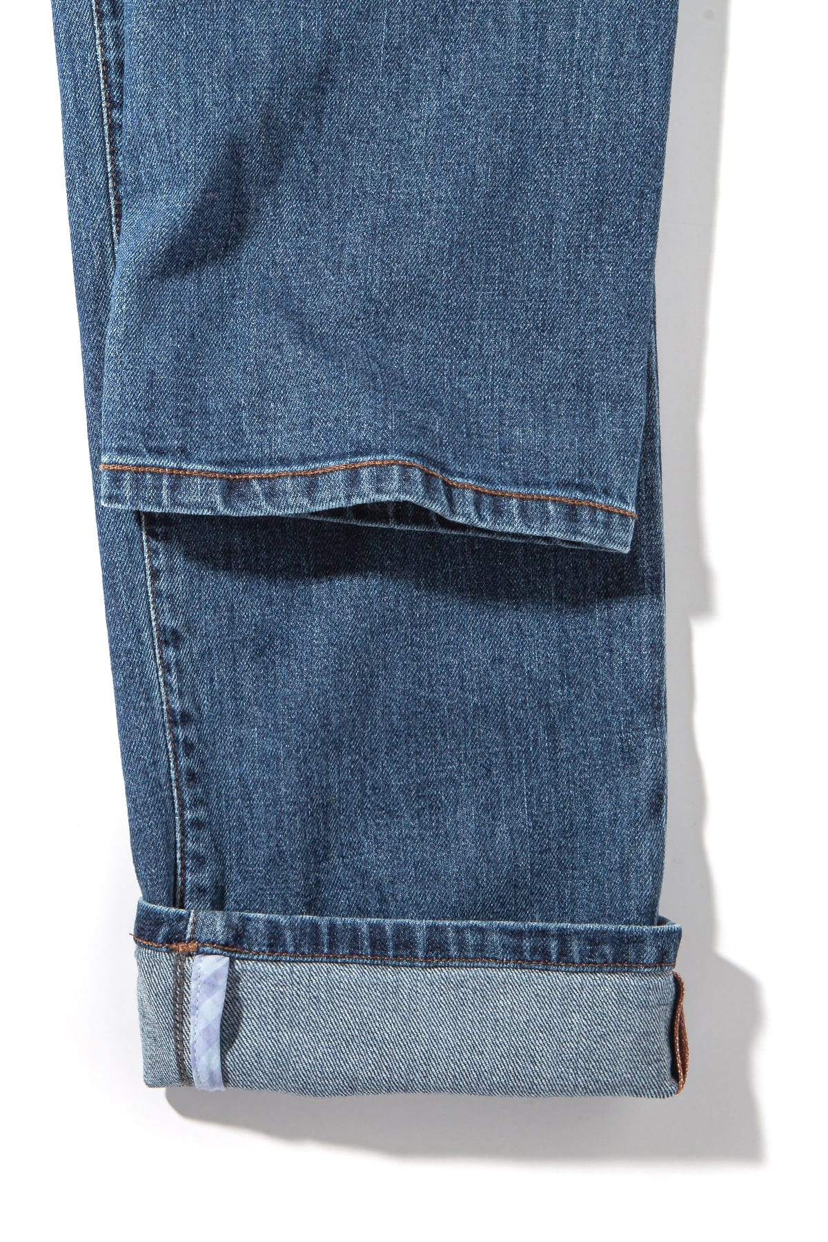 Durham Selvedge Denim In Mid Wash - Image 4
