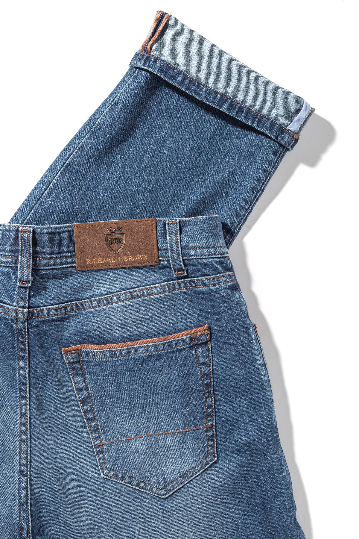 Durham Selvedge Denim In Mid Wash - Image 7