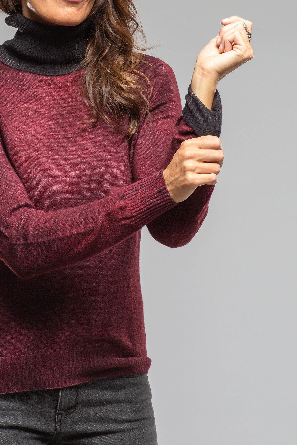 Elkie Reversible Sweater In Wine - Image 2