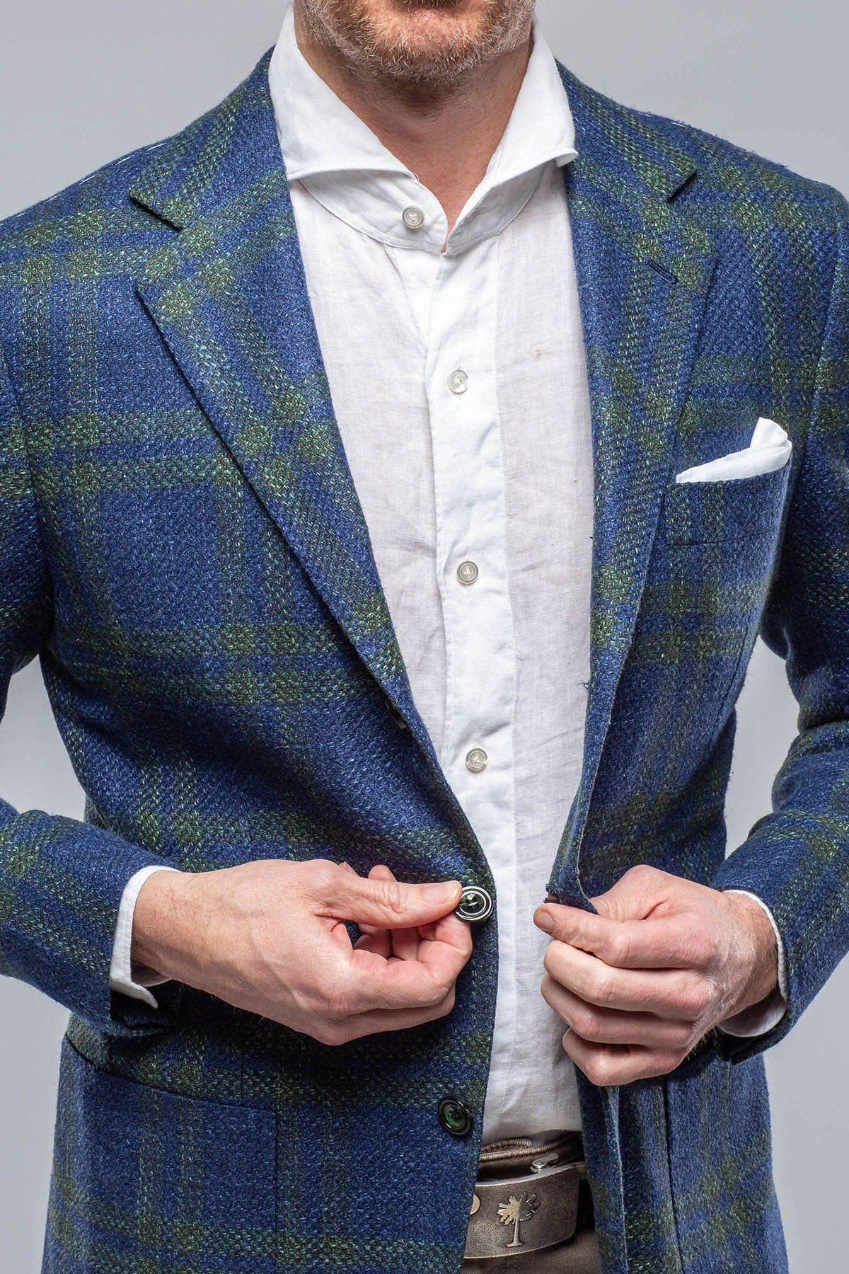 Elko Cashmere Sport Coat in Blue and Green - Image 5